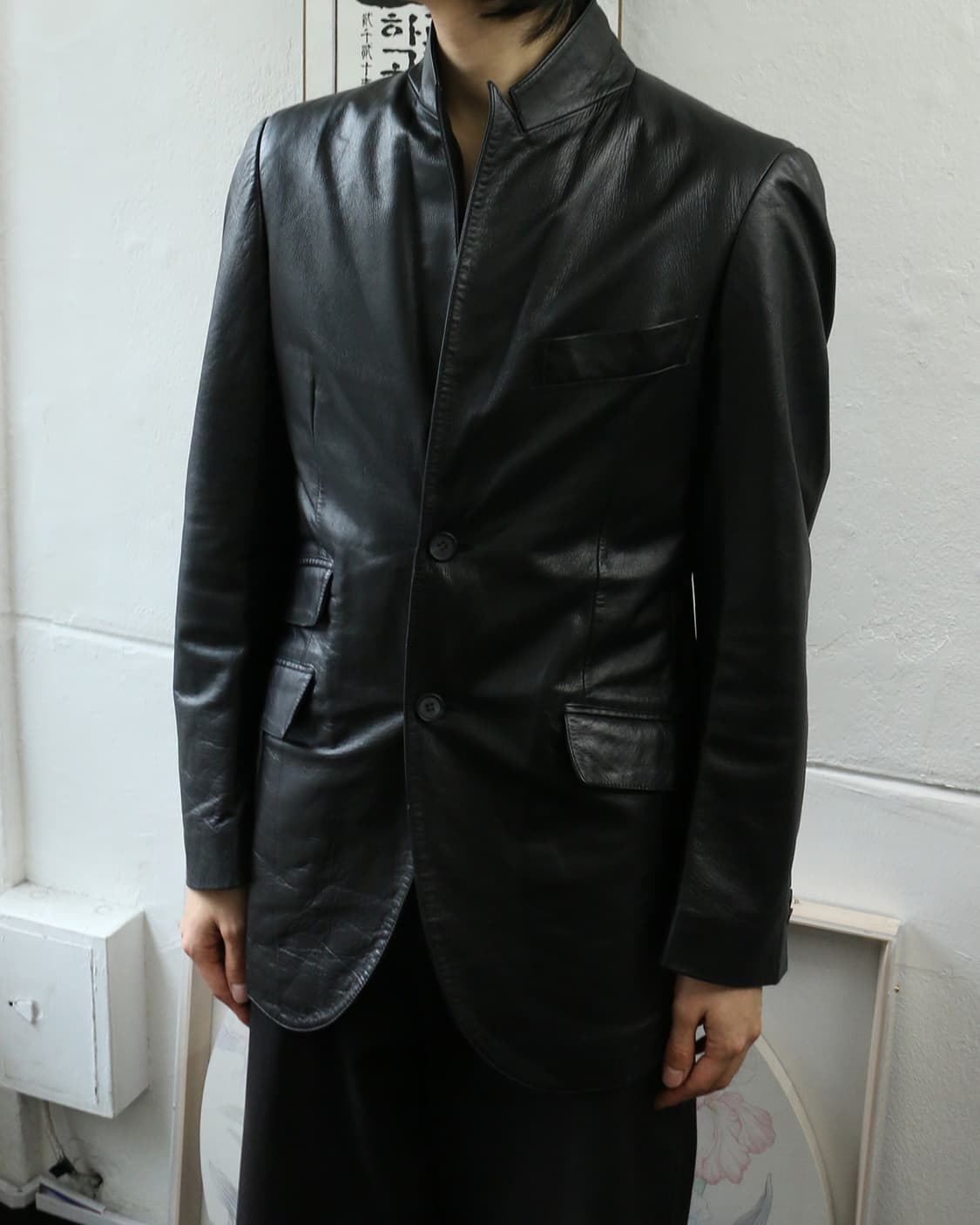 캐서린 햄넷 런던 레더 블레이저 자켓 상품이미지2