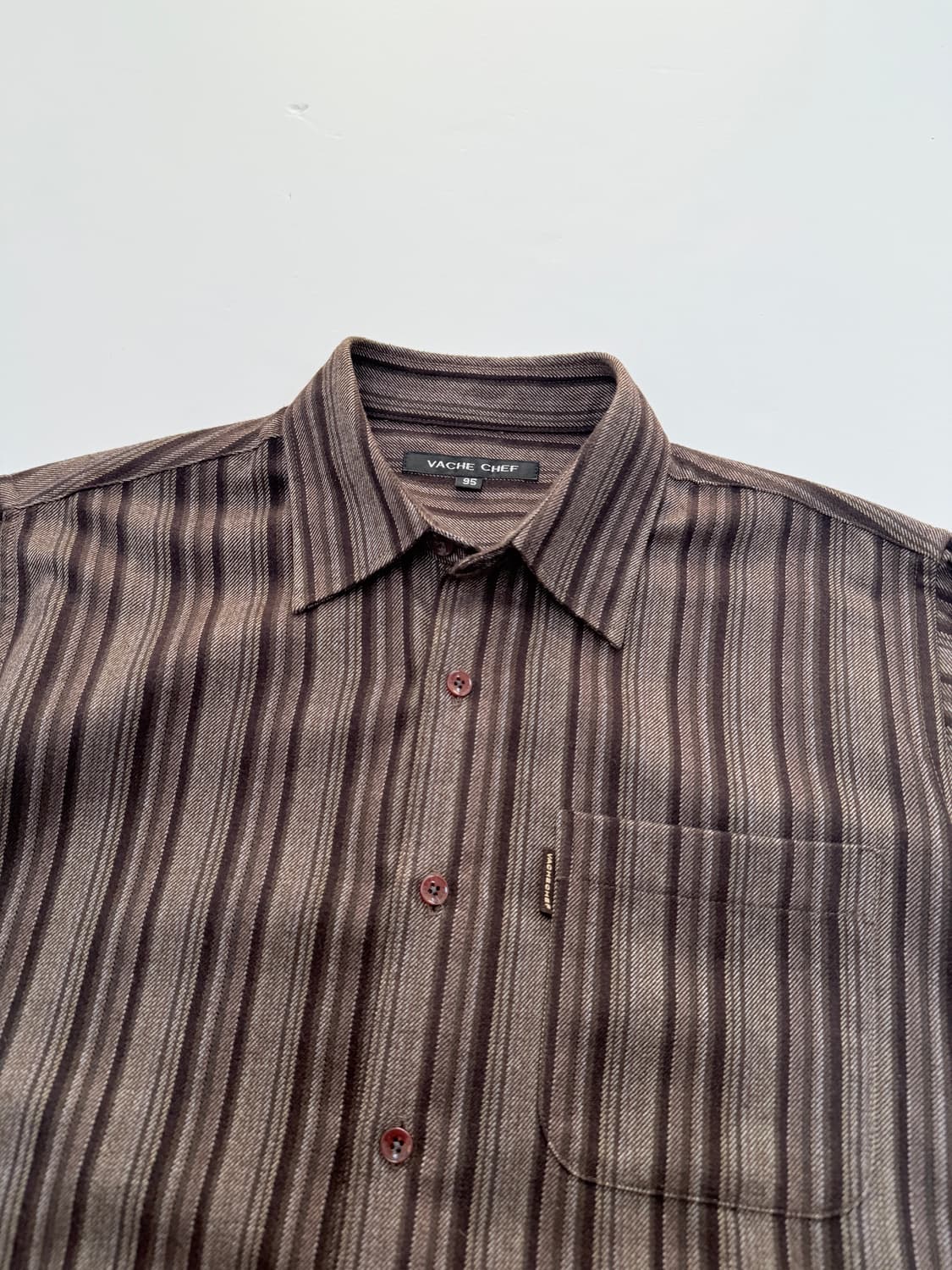 브라운 빈티지 체크셔츠 상품이미지4