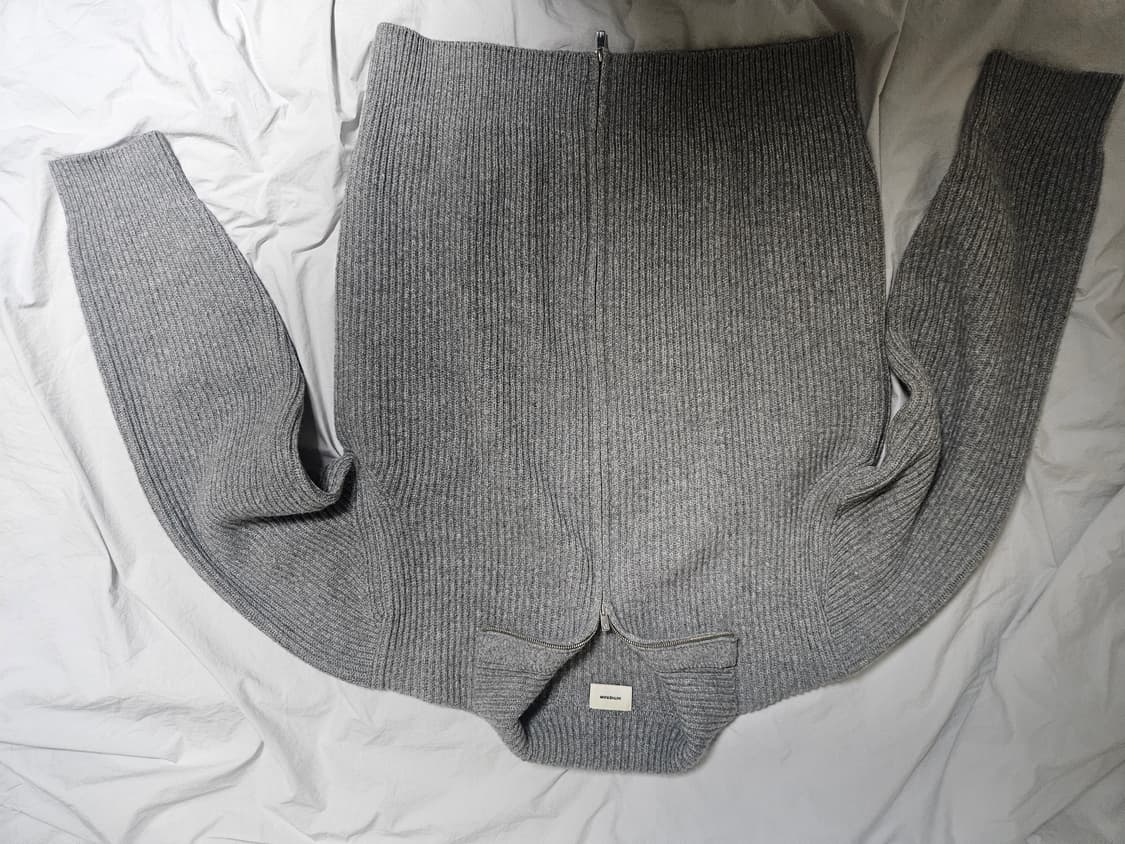 인더로우 풀집업 멜란지그레이 4 상품이미지2