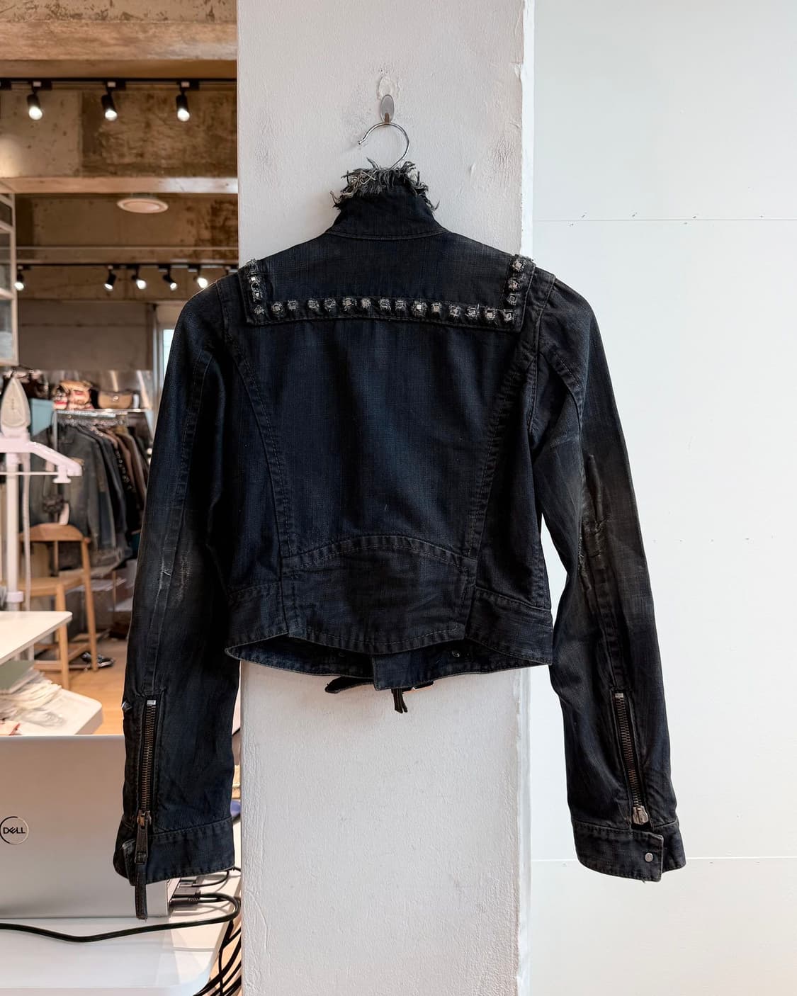 디스퀘어드2 데님 스터드 라이더 자켓  상품이미지7