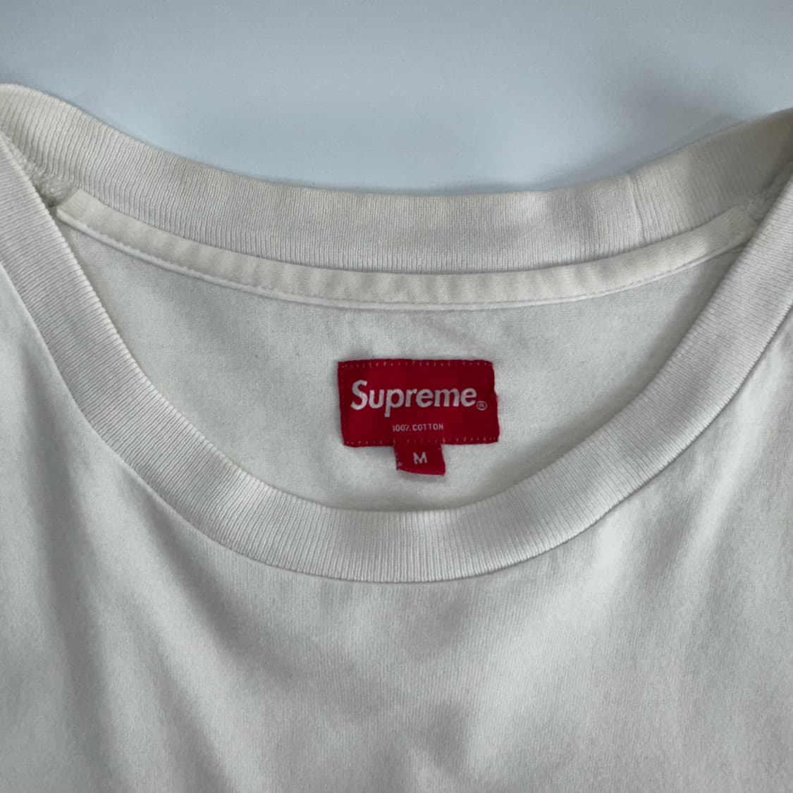 Supreme 슈프림 스펠아웃 로고 화이트 반팔 상품이미지5