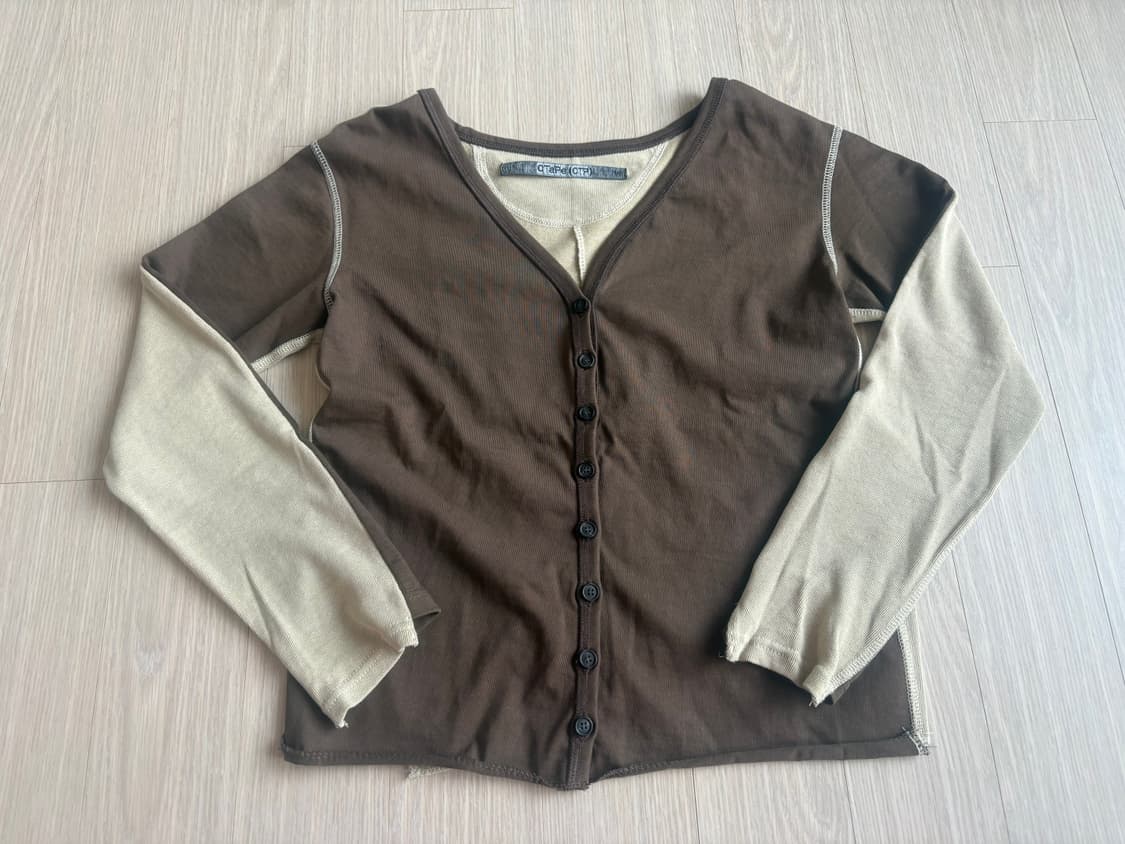 0tape 백 가디건 브라운  상품이미지5