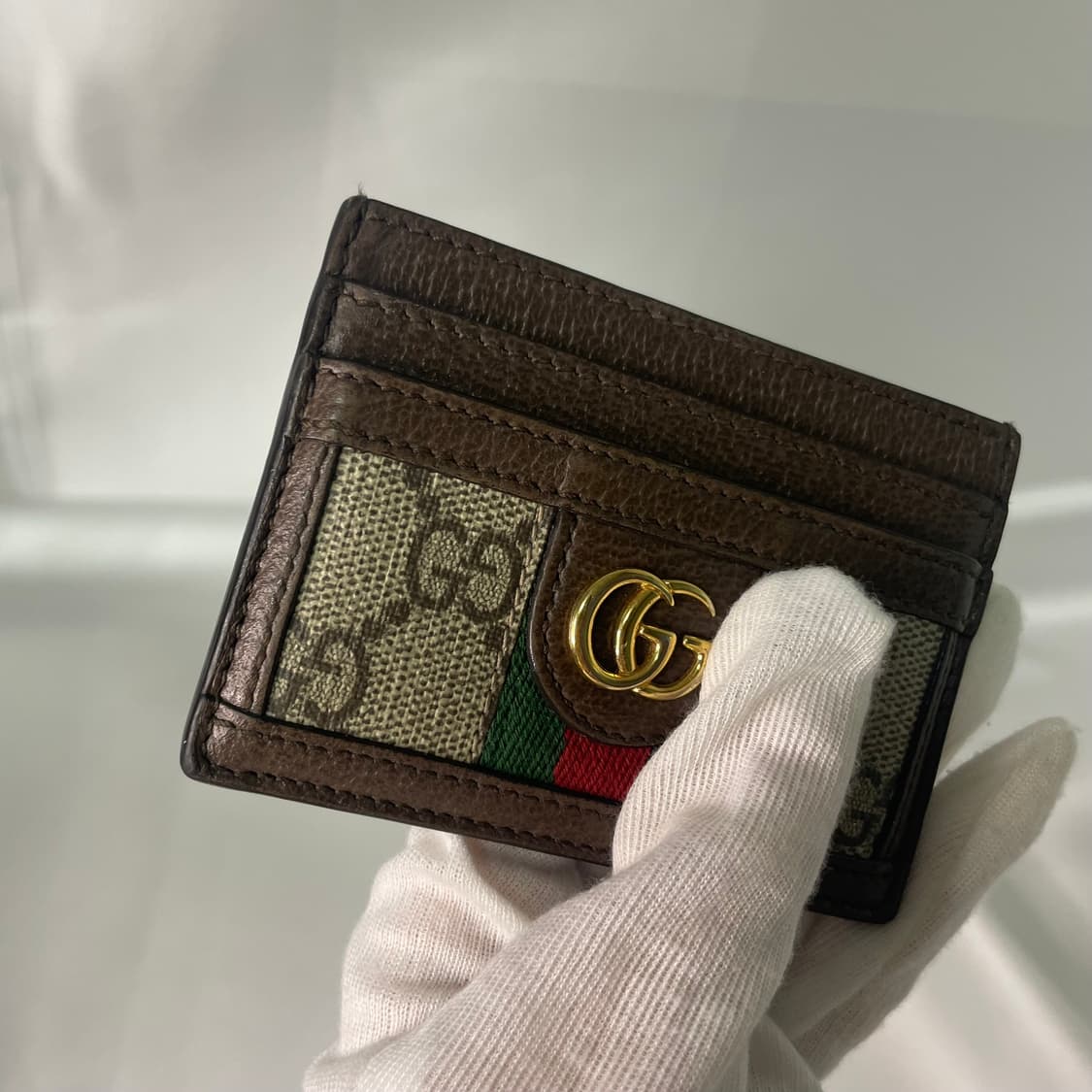 구찌 오피디아 GG 카드지갑 브라운 S급 단품 상품이미지4