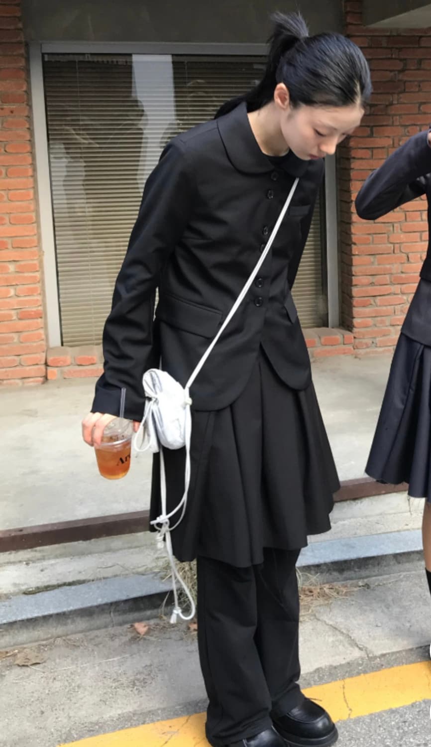 코이세이오st 블랙 자켓 스커트 셋업 상품이미지4