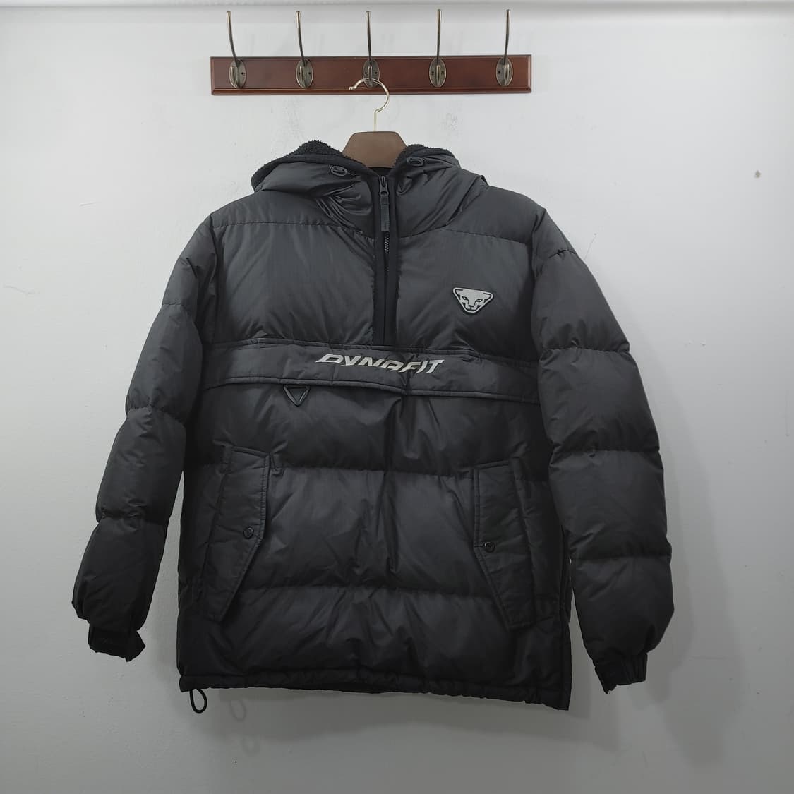 M 다이나핏 남성 블랙 반집업 후드 패딩 점퍼 상품이미지1