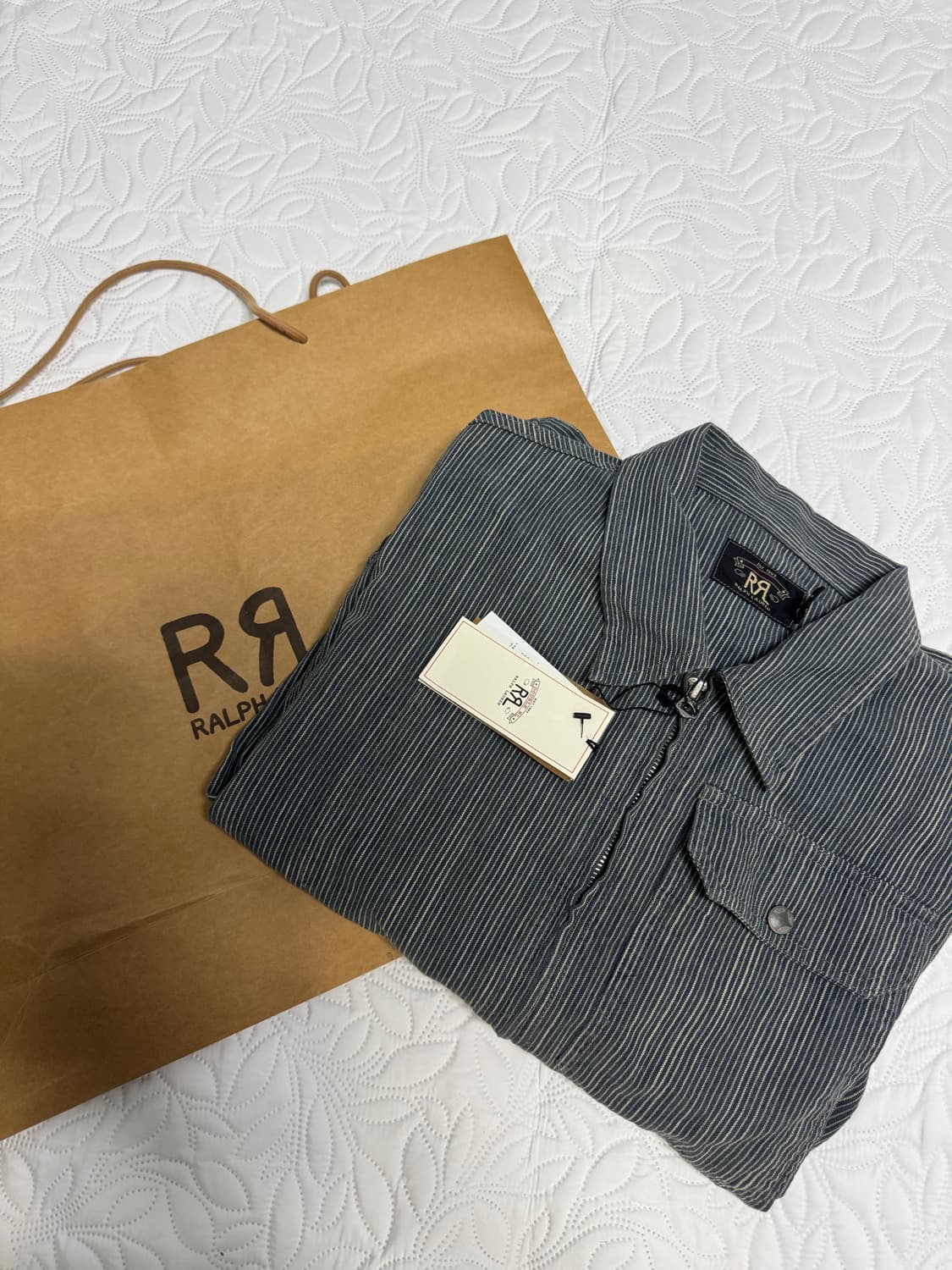더블알엘 / 스트라이프 코튼 린넨자켓 / M 상품이미지3