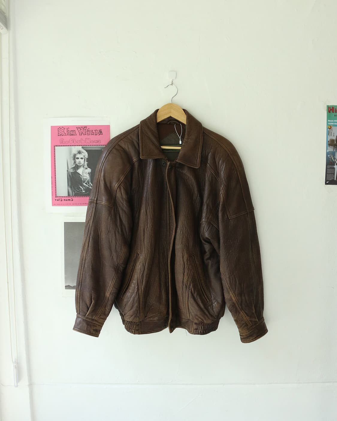 90s 브라운 레더 자켓 상품이미지1