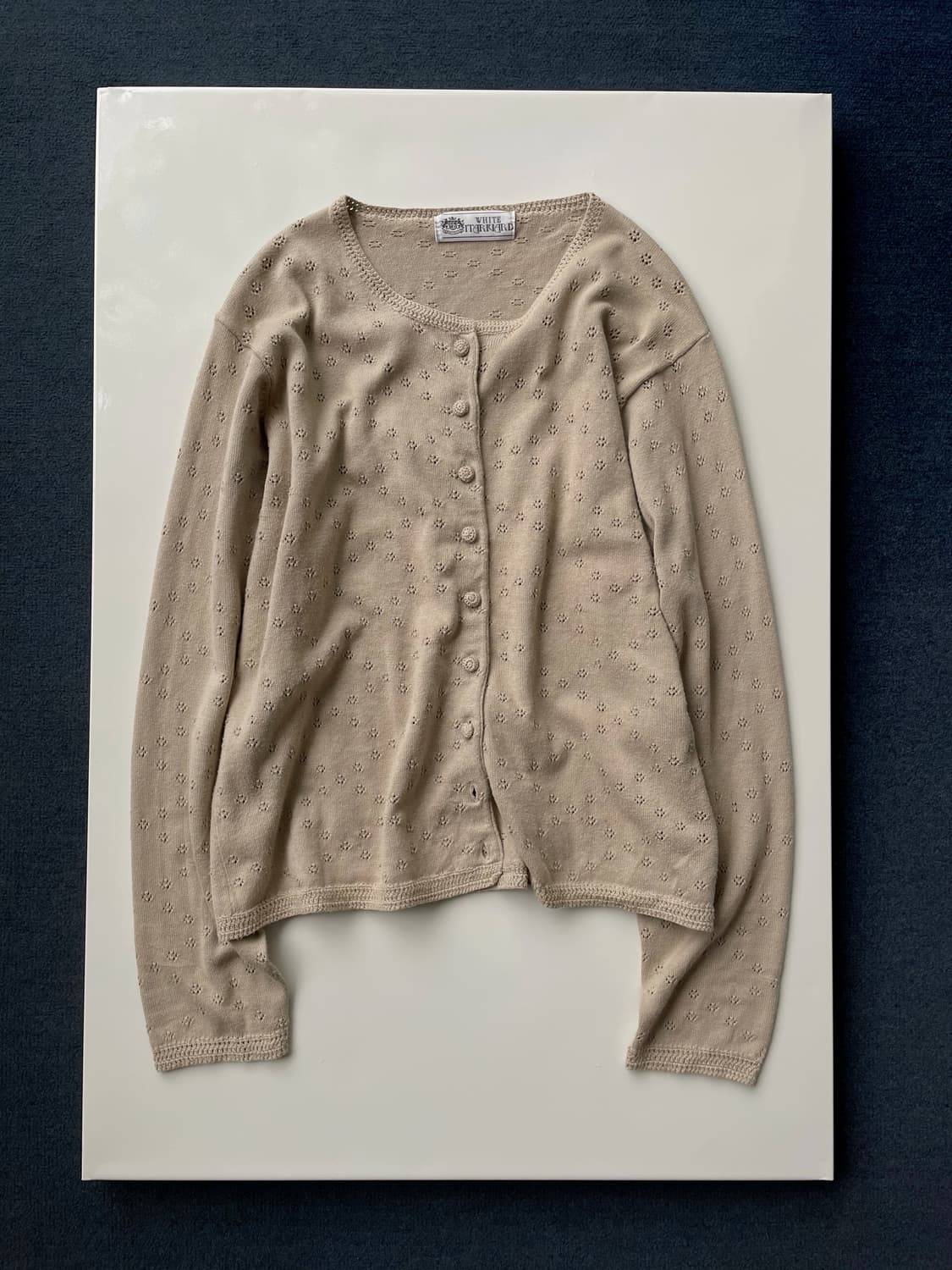 Cotton punched knit l/s cardig 상품이미지7