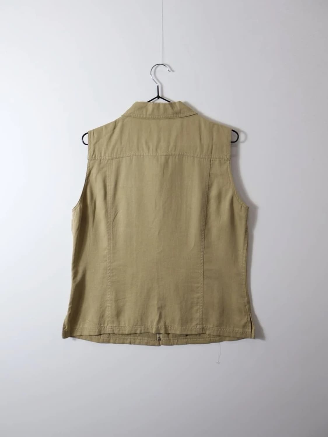 McGregor Beige Zip Vest Tencel Fabric 상품이미지4