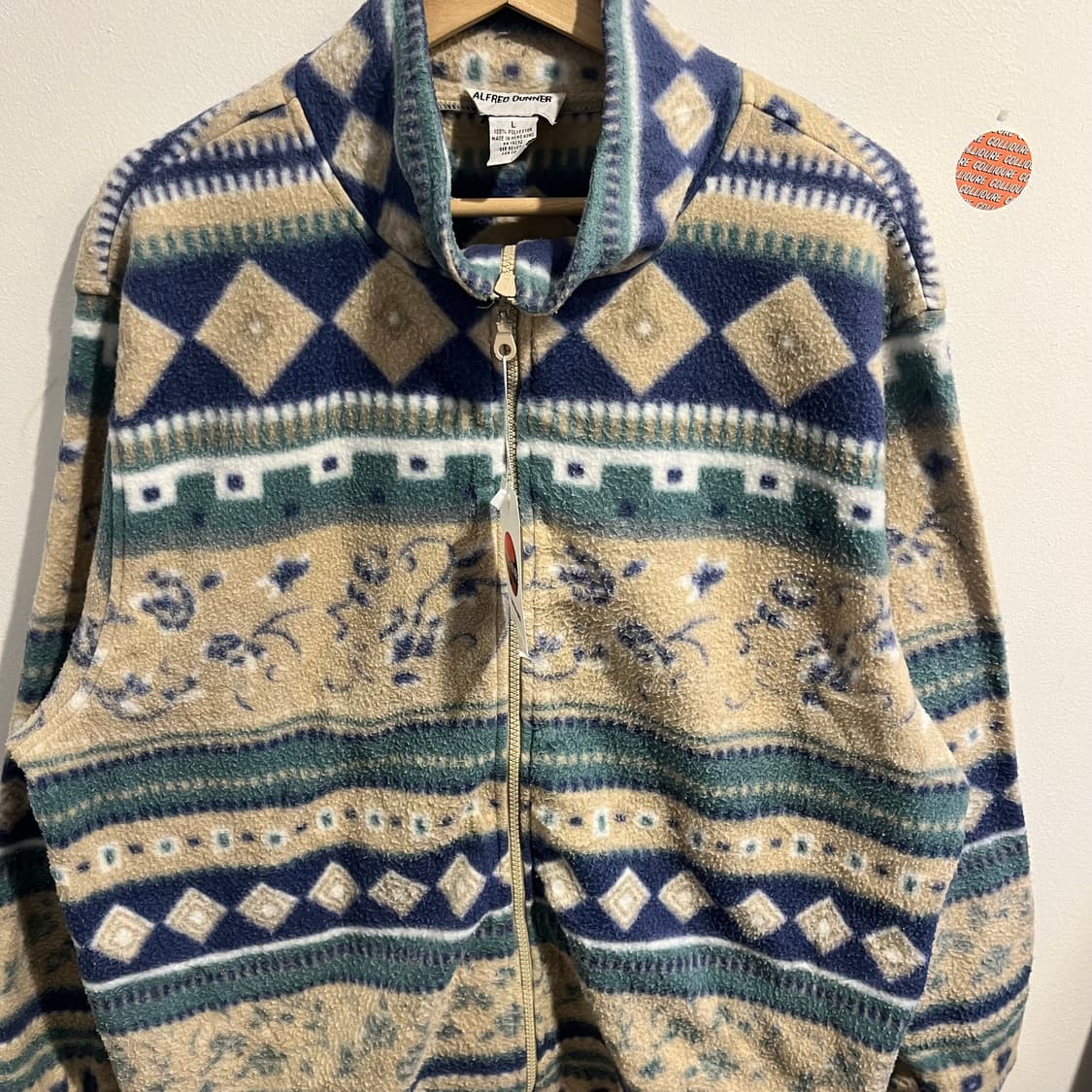 빈티지 패턴 울 집업 자켓 상품이미지3