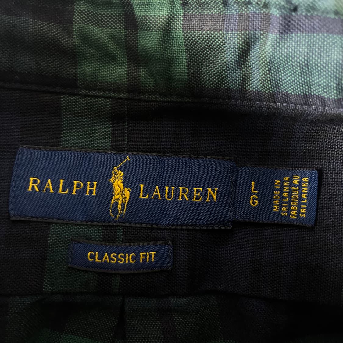 Polo  폴로 랄프로렌 자수 코튼 그린 타탄체크 셔츠 상품이미지4