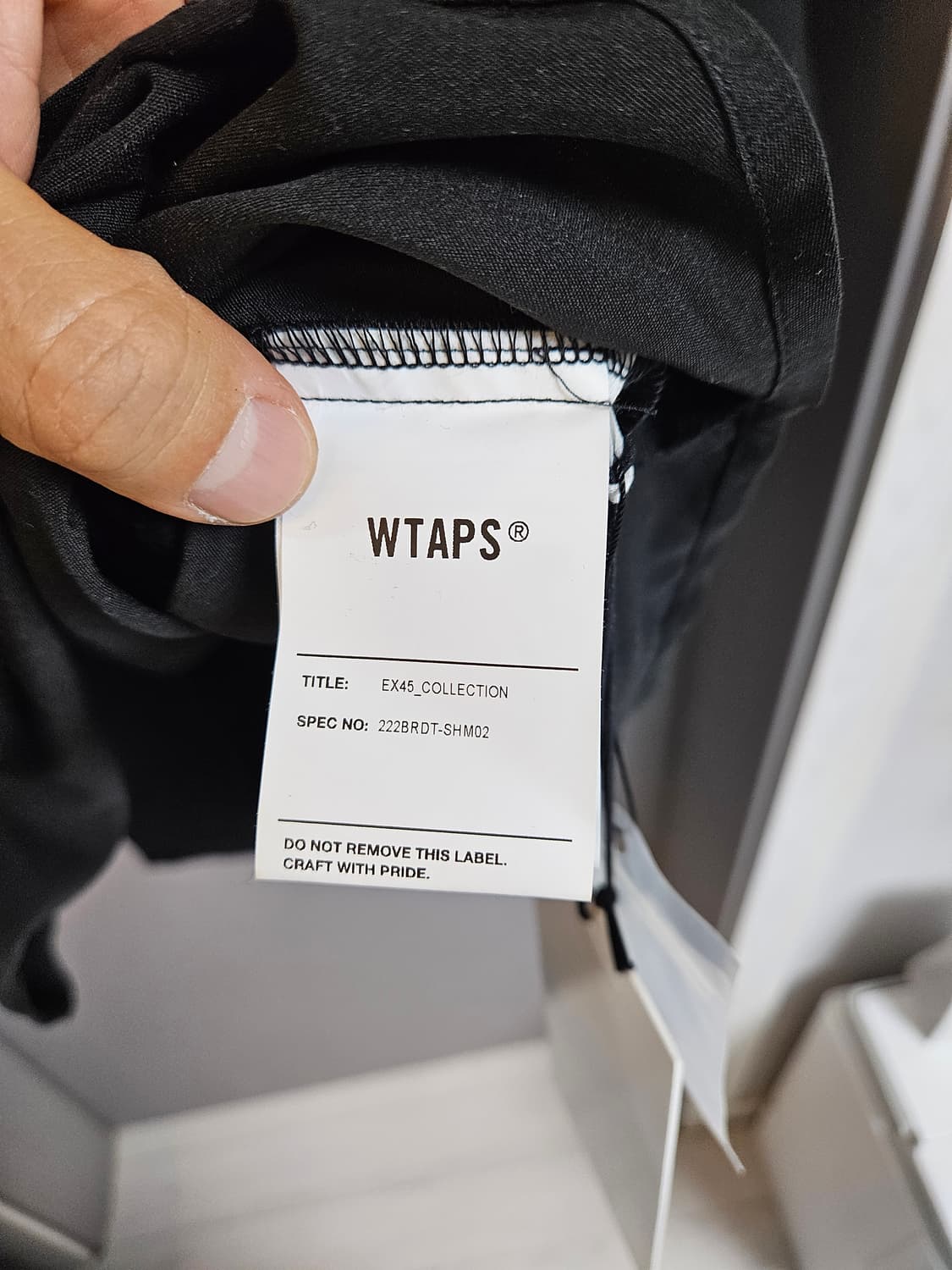 더블탭스 WTAPS 후드 셔츠 블랙 X03 새상품 상품이미지6