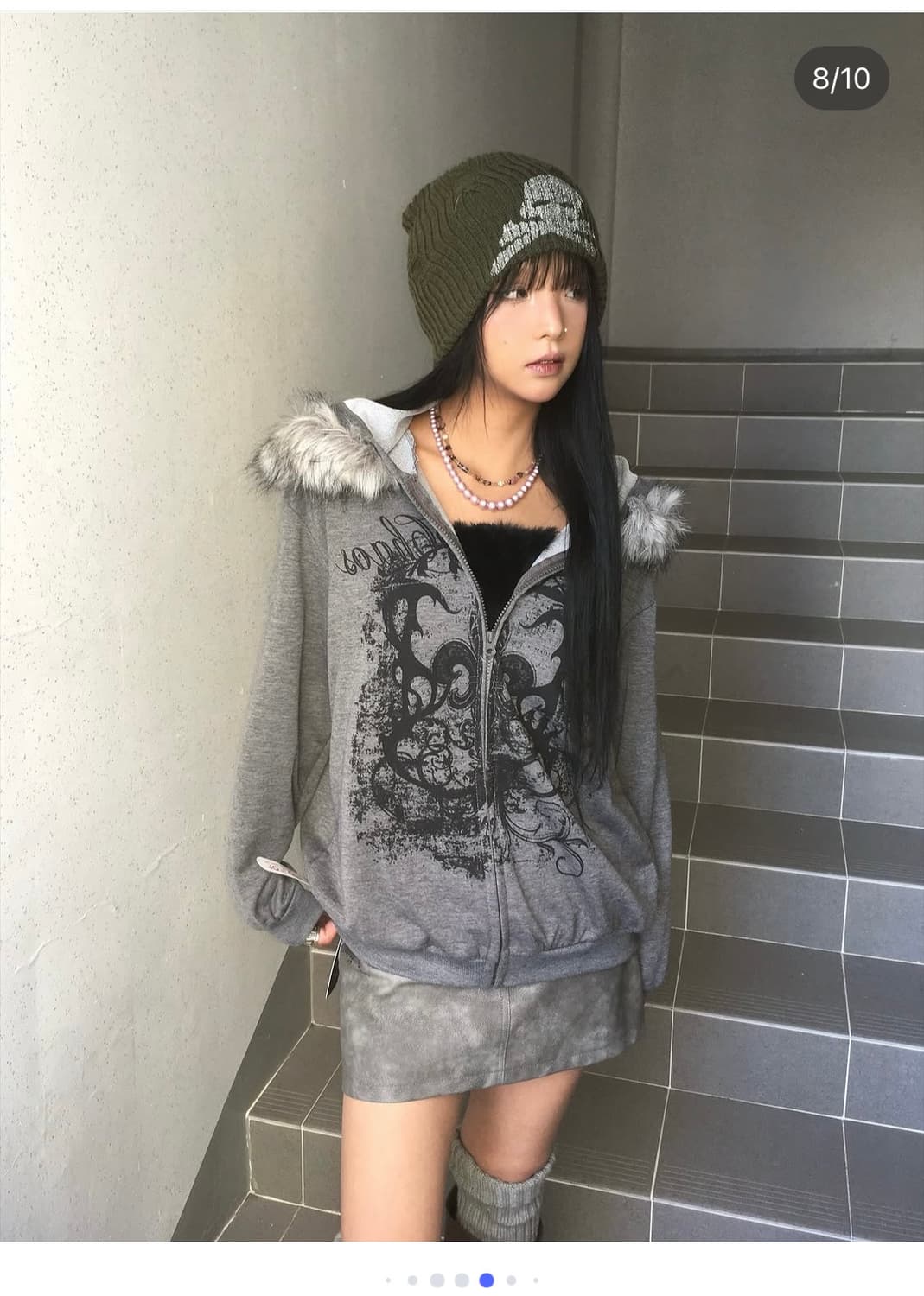 루즈레이크 Romwe 빈티지 후드집업 상품이미지5