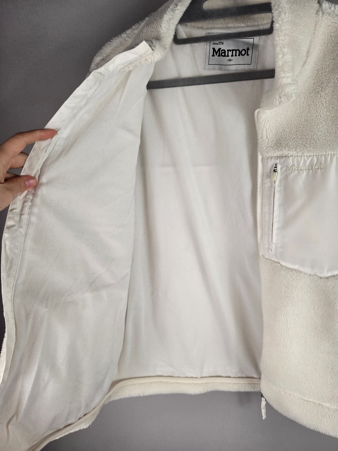[무료배송]마모트 95 공용 플리스 후리스 집업 자켓 아이보리 상품이미지7