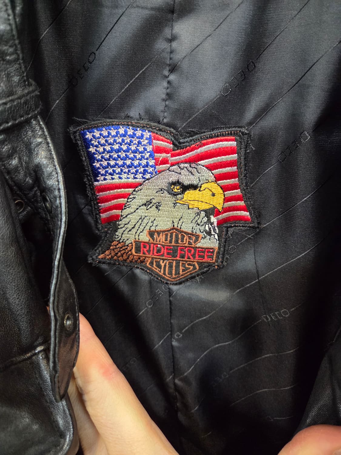 코데즈컴바인 할리데이비슨 패치 커스텀 라이더 가죽자켓 m 상품이미지3