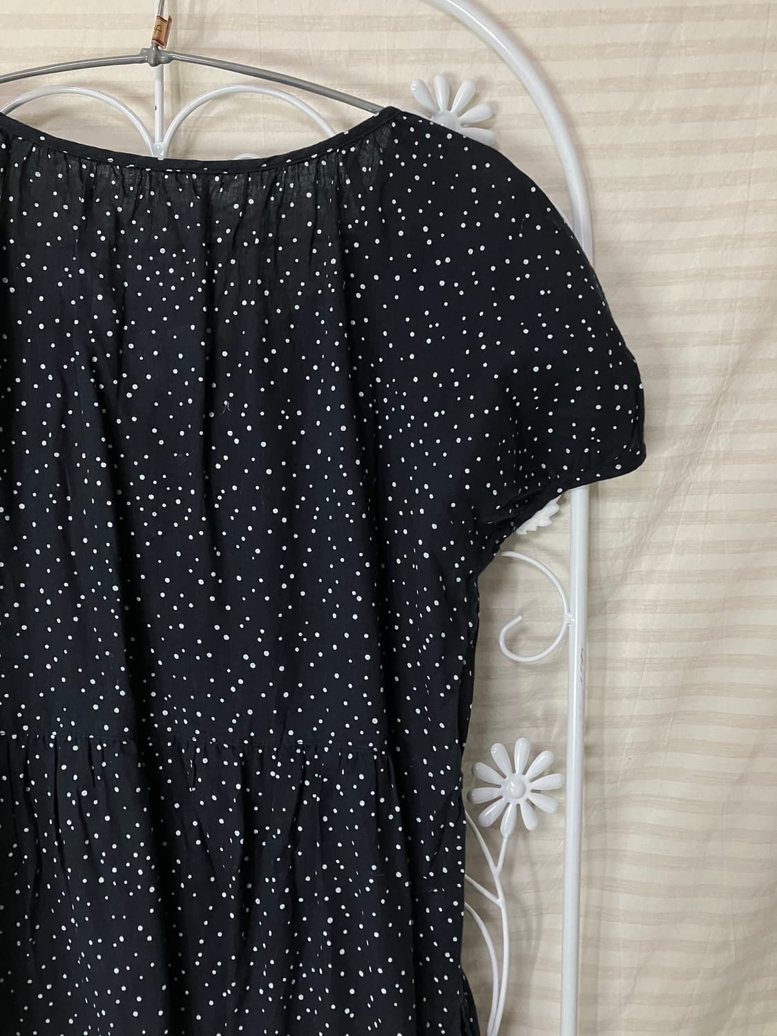 빈티지 네이비 땡땡이 레이스 원피스 y2k 스트릿 갸루 펑키 일본빈티지 상품이미지4