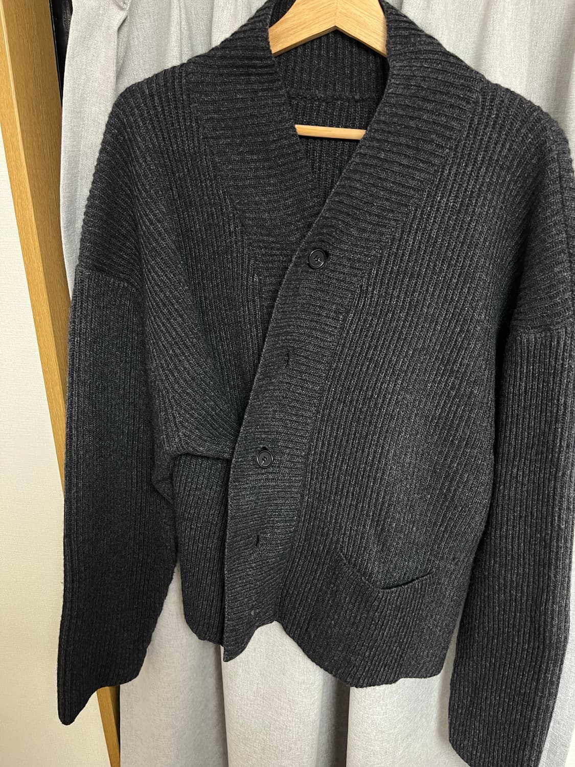 moomyung 랩 리브드 가디건 상품이미지3