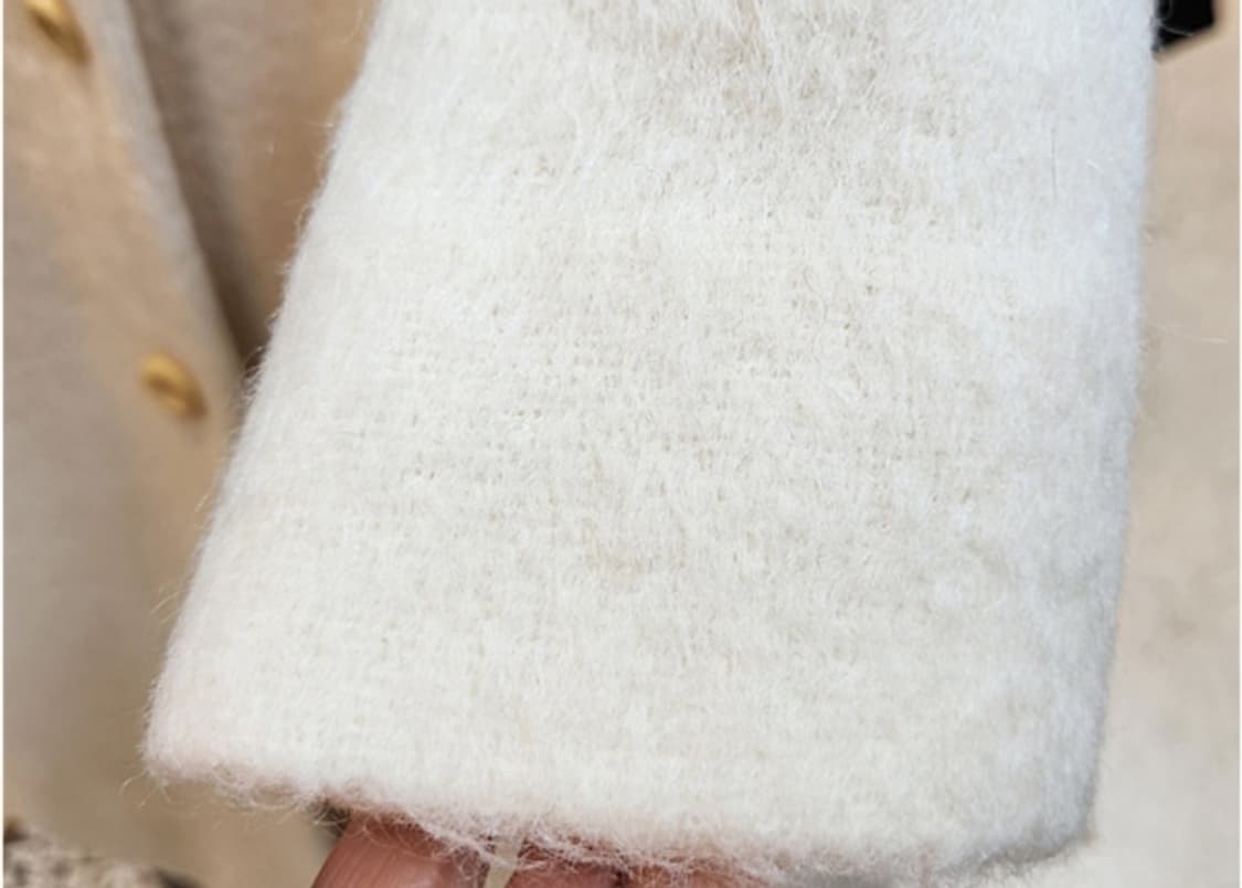 ROGA 일본 빈티지 도톰한 울 아이보리 코트 상품이미지5