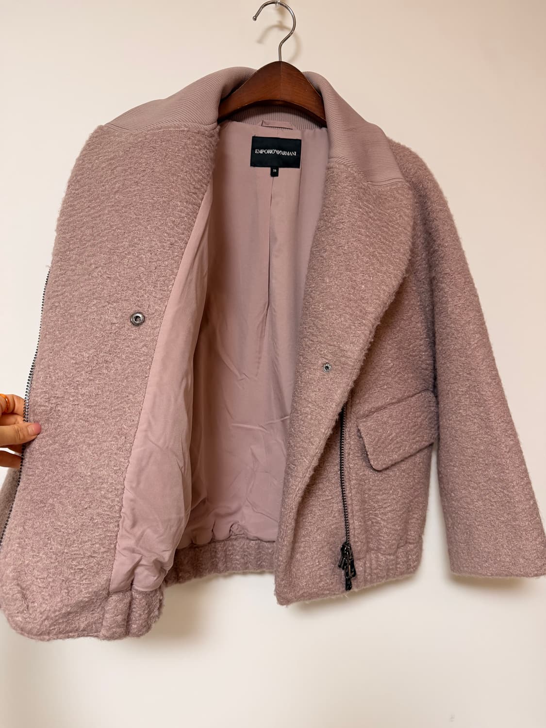 엠포리오 아르마니 모직 봄버 자켓 38 상품이미지4