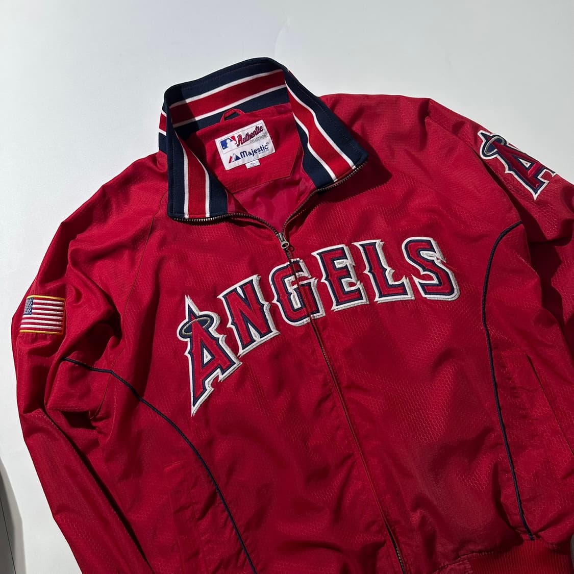 마제스틱 LA 에인절스 덕아웃 스타디움 바시티 자켓 상품이미지3