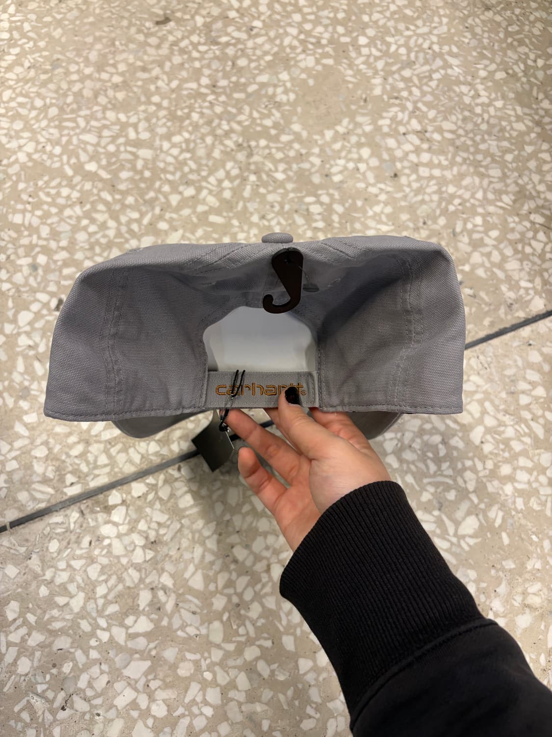 Carhartt Grey Logo Patch Cap 상품이미지3