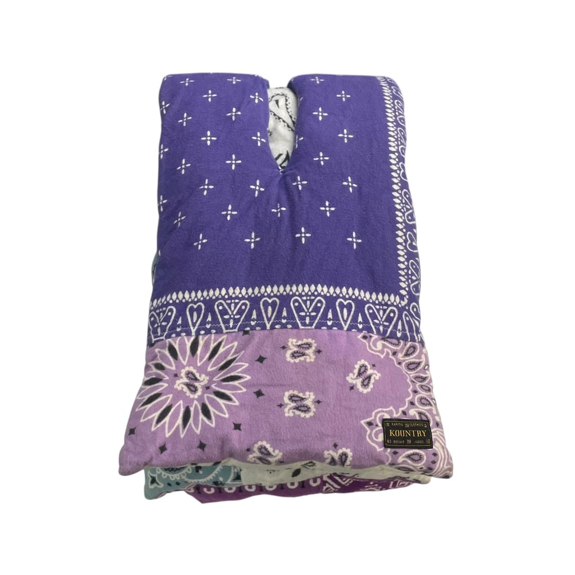 캐피탈 플란넬 반다나 패턴 리버시블 케사 머플러 퍼플 상품이미지4