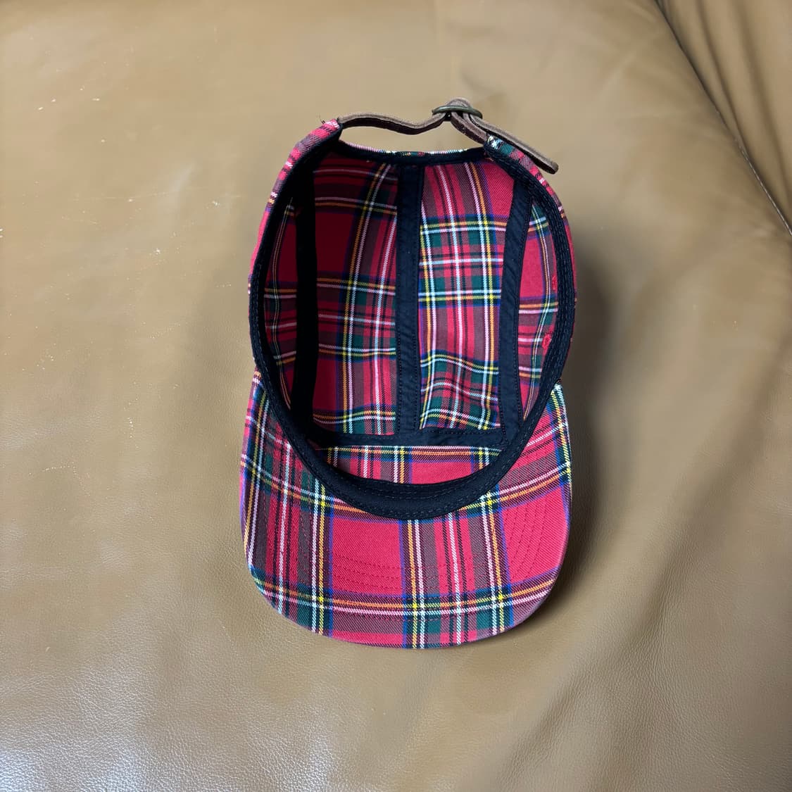 슈프림 캠프캡 모자 박스로고 20fw 타탄 체크 레드 상품이미지7