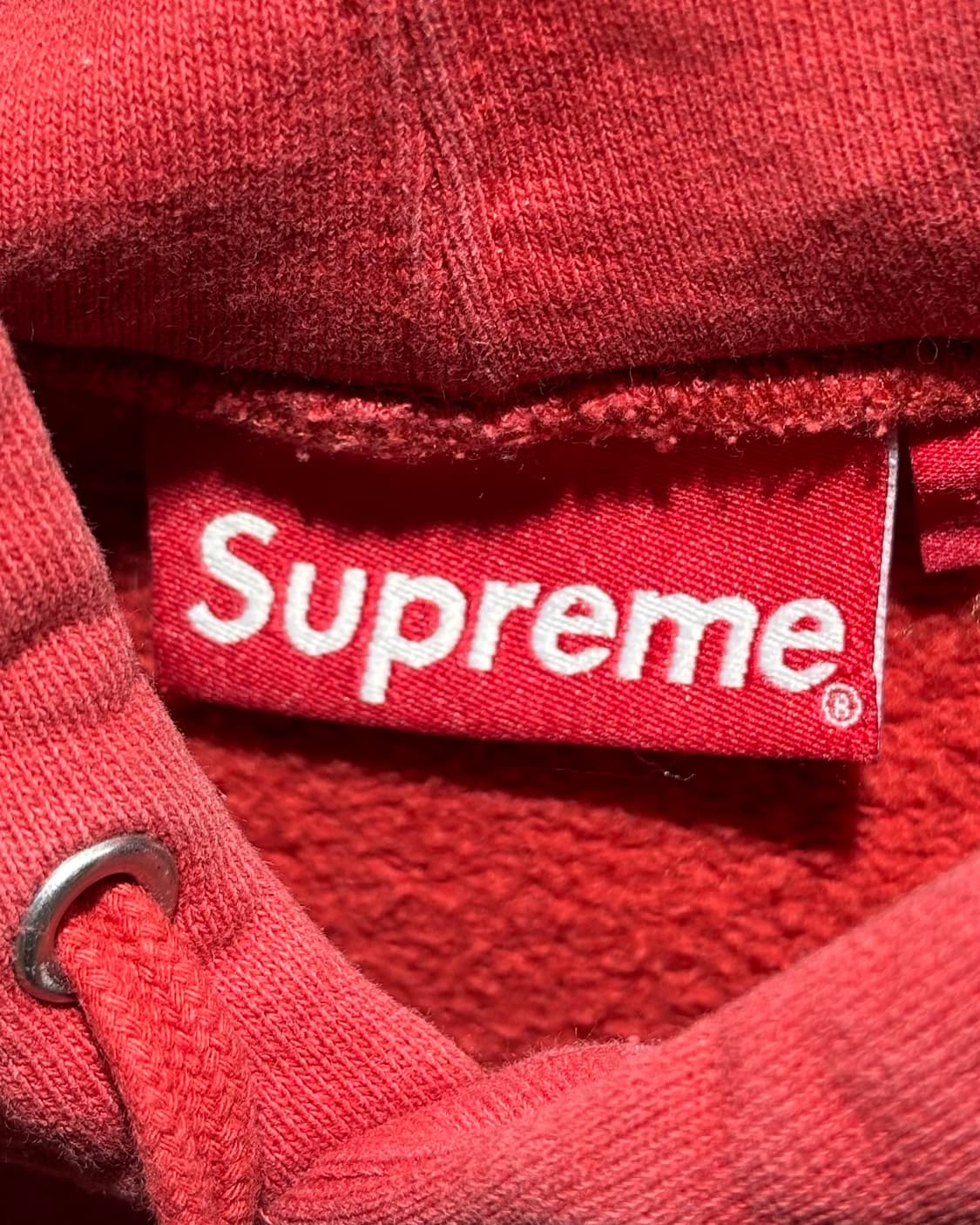 S SUPREME 슈프림 컬러 스펠링 패치 워싱 레드 후드티 상품이미지6
