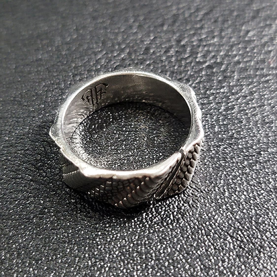 Bark 실버 남자 엔틱 빈티지 명품 고대 비늘 스네이크 반지 상품이미지5