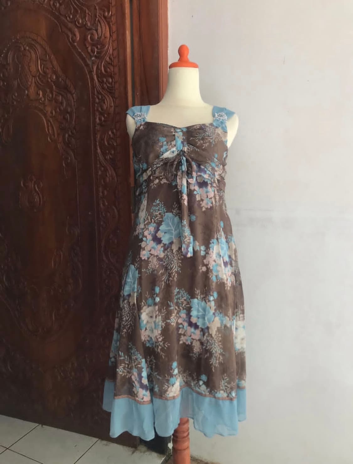 플로럴 슬리브리스 원피스 상품이미지2