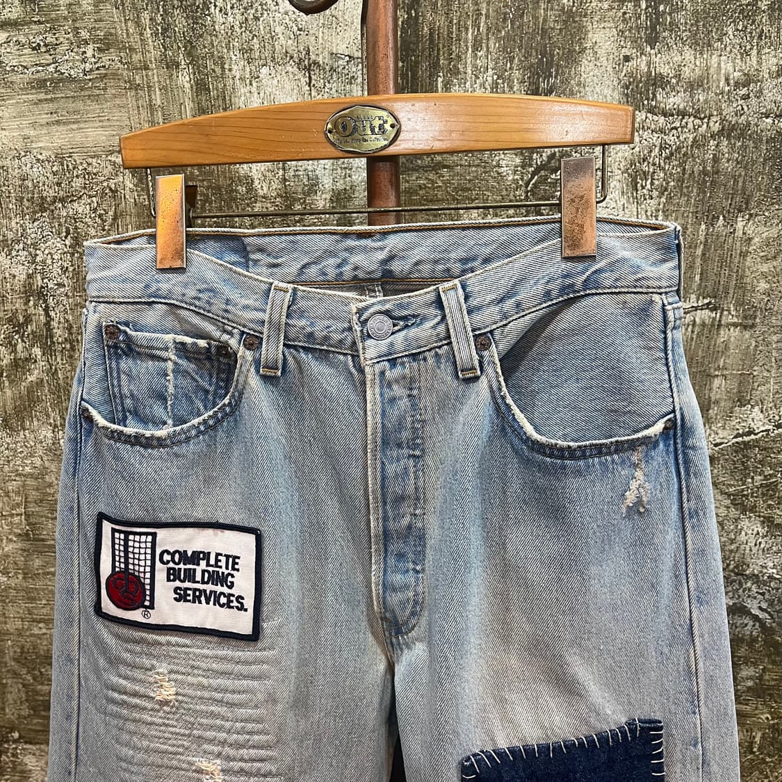 00s USA 리바이스 501 패치 데님 팬츠 상품이미지2