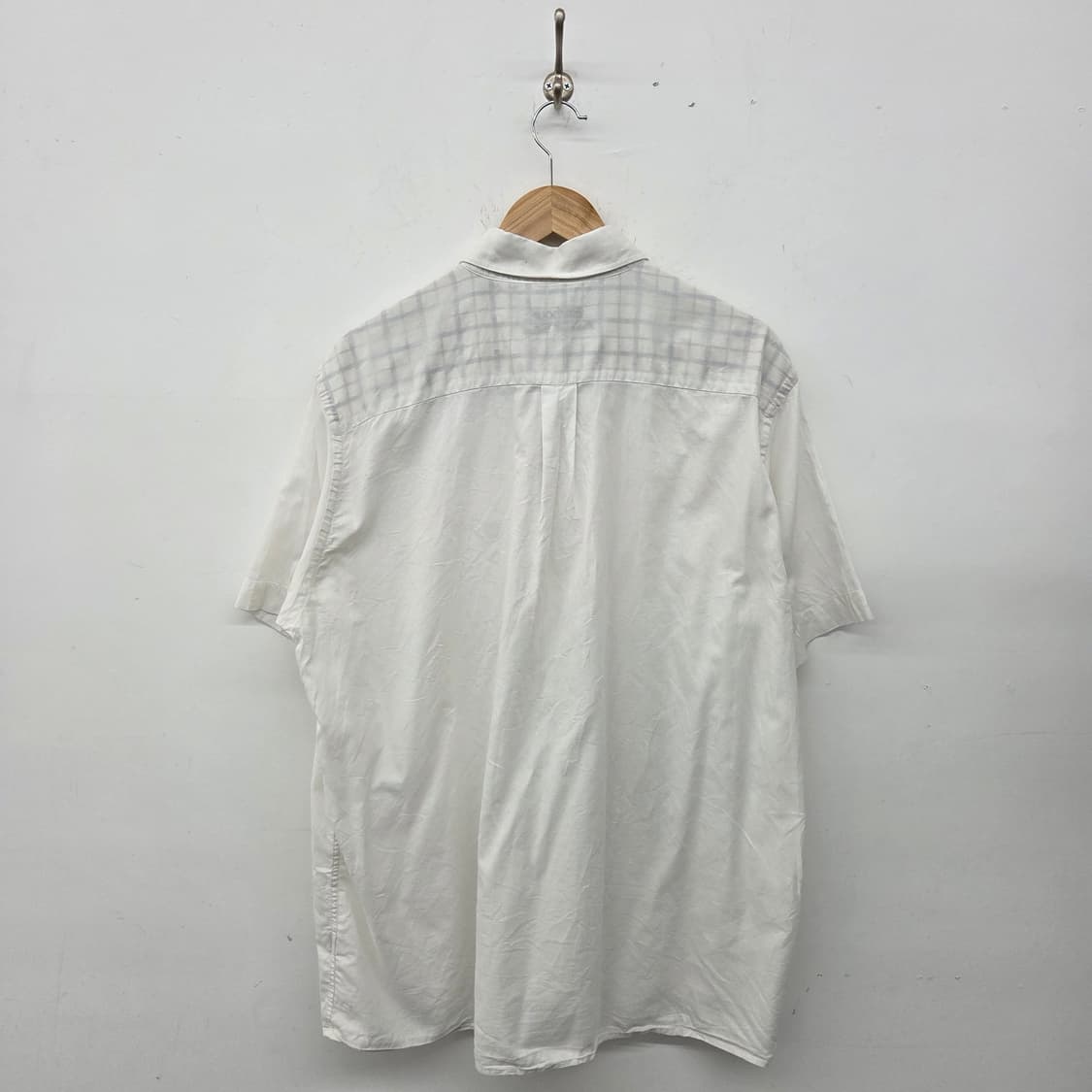 바버 화이트 반팔 셔츠 남XL 상품이미지7