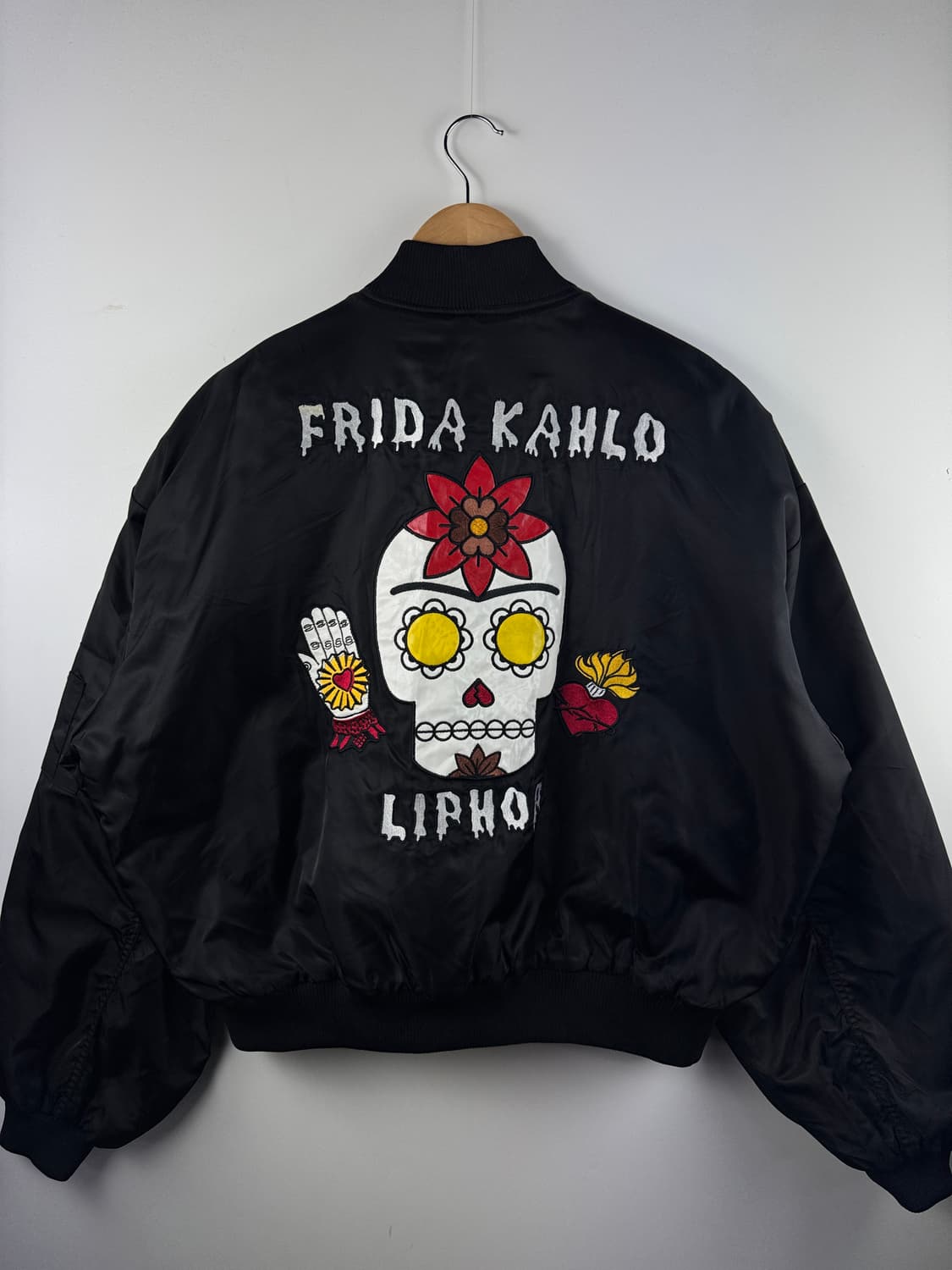 Frida Kahlo X LIPHOP 블랙 봄버 자켓1723 상품이미지1