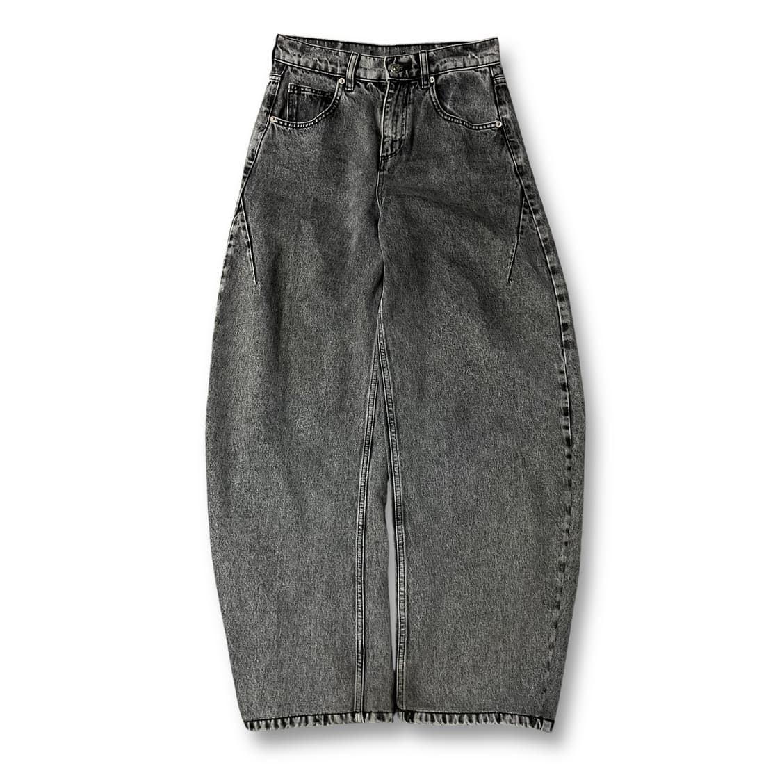 (29) MAJE 마쥬 그레이 커브드 데님 팬츠 상품이미지1
