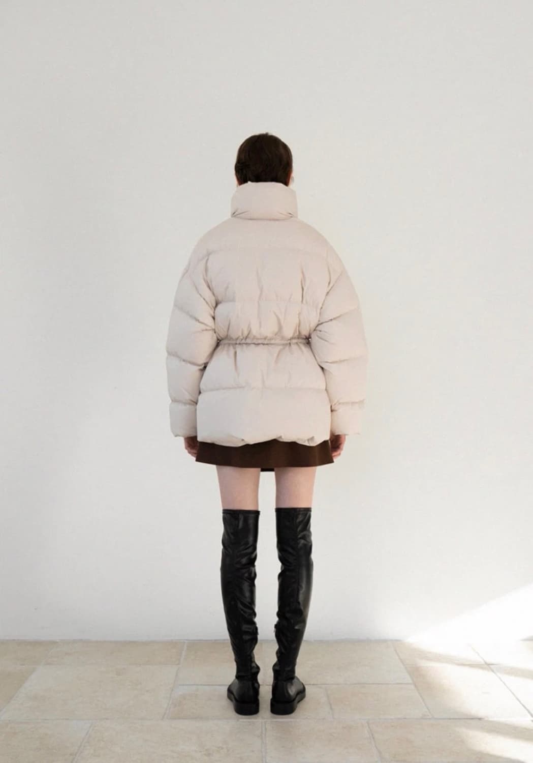 29cm구매) Le 르 하이넥 덕다운 아이보리 스트링 패딩 상품이미지2