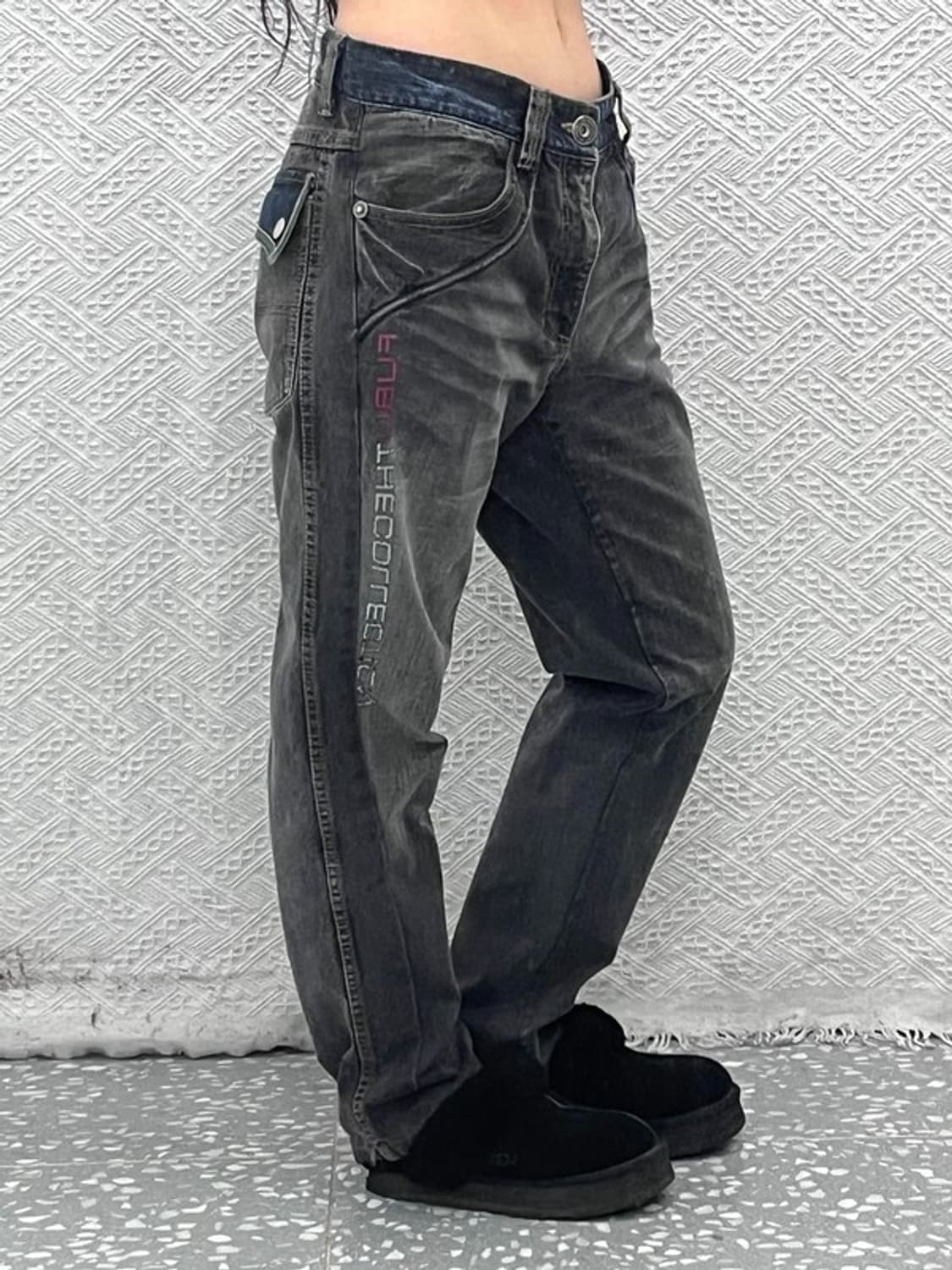 푸부 올드스쿨 스트릿 펑크 버튼포켓 데님팬츠 31인치 C10283 상품이미지2