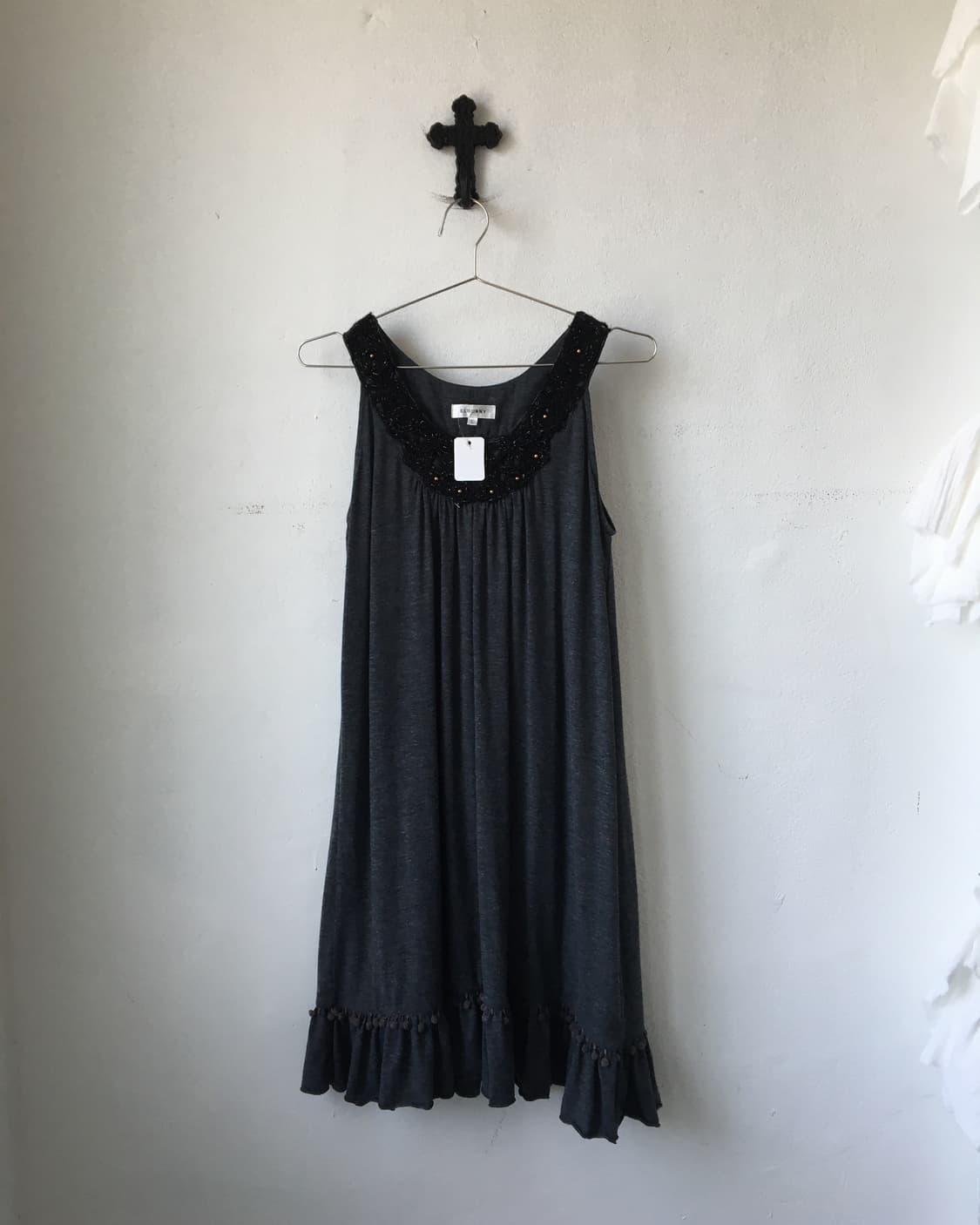 Crochet pom pom point sleeveless onepiec 상품이미지2