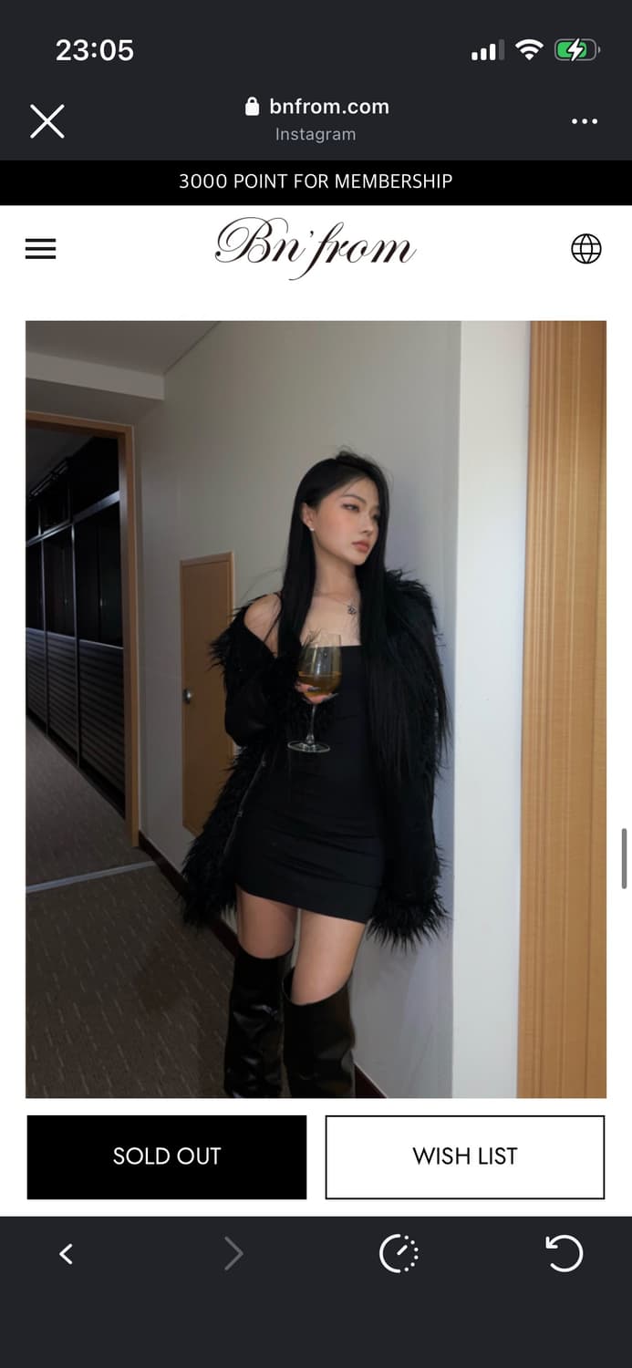 Bnfrom 비앤프롬 무스탕 코트 블랙 상품이미지4