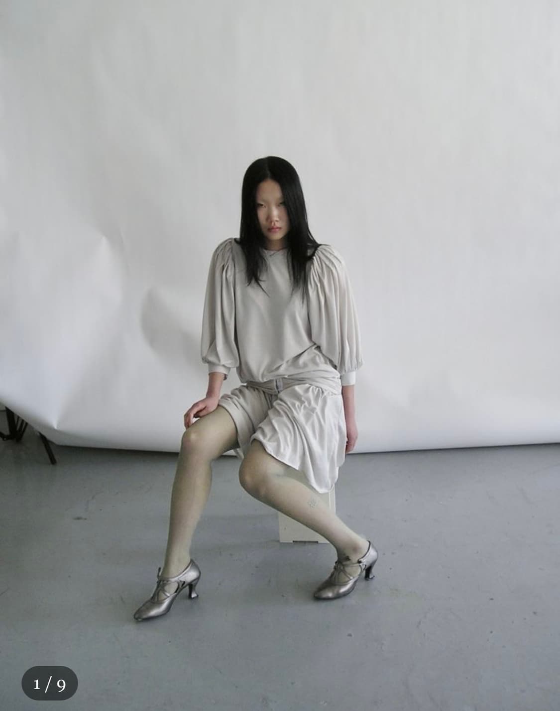 에옹쓰 아르누보 드레스 세이지그린 상품이미지2