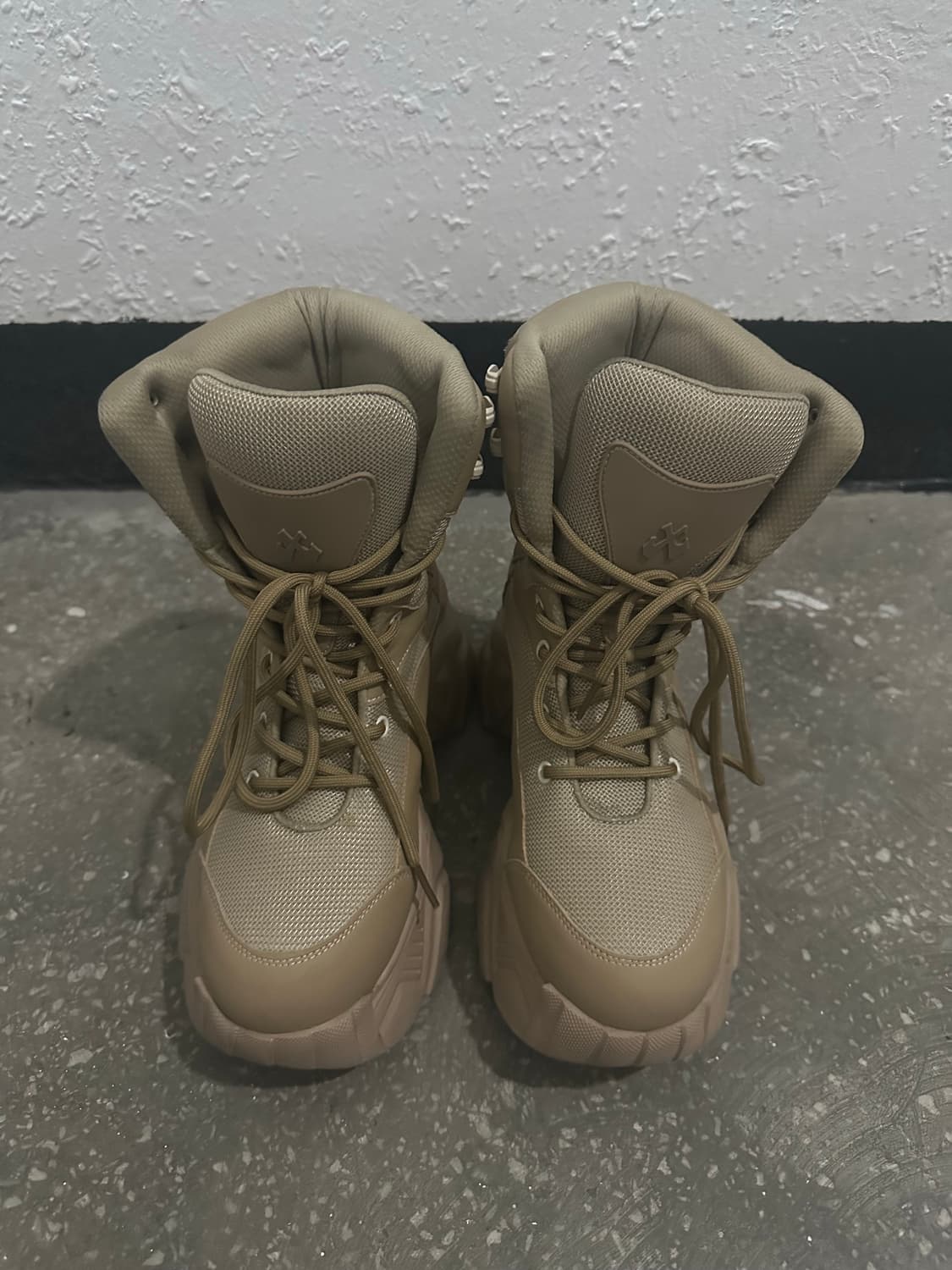 yeel leey PLATFORM BOOTS SNEAKERS BEIGE 상품이미지1
