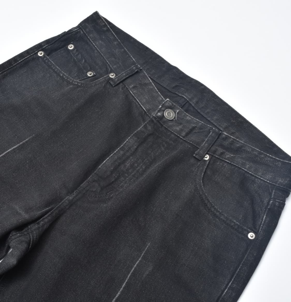 준지 스트레이트핏 흑청 데님팬츠 청바지 상품이미지3