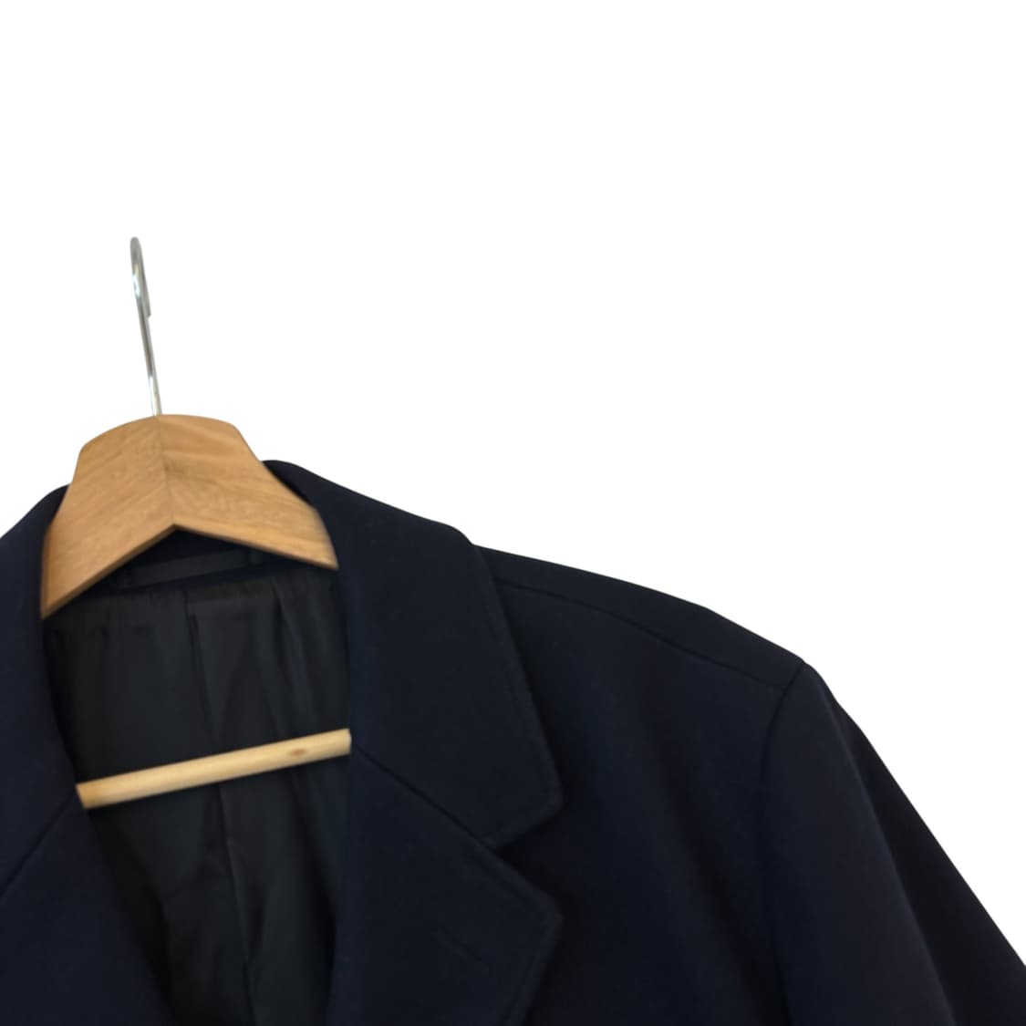 띠어리 울 캐시미어 싱글 코트 네이비 상품이미지3