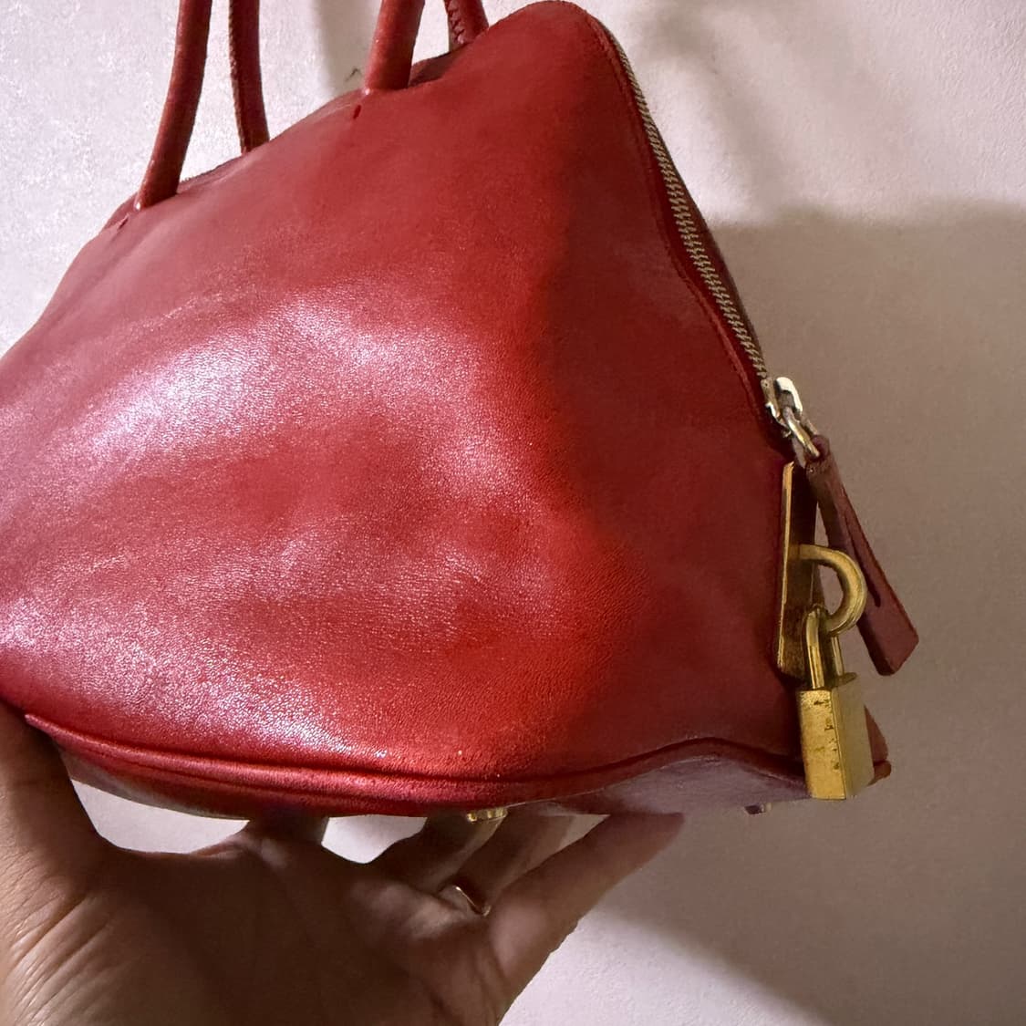 프라다 레더 삼각로고 레더 토트백 상품이미지6