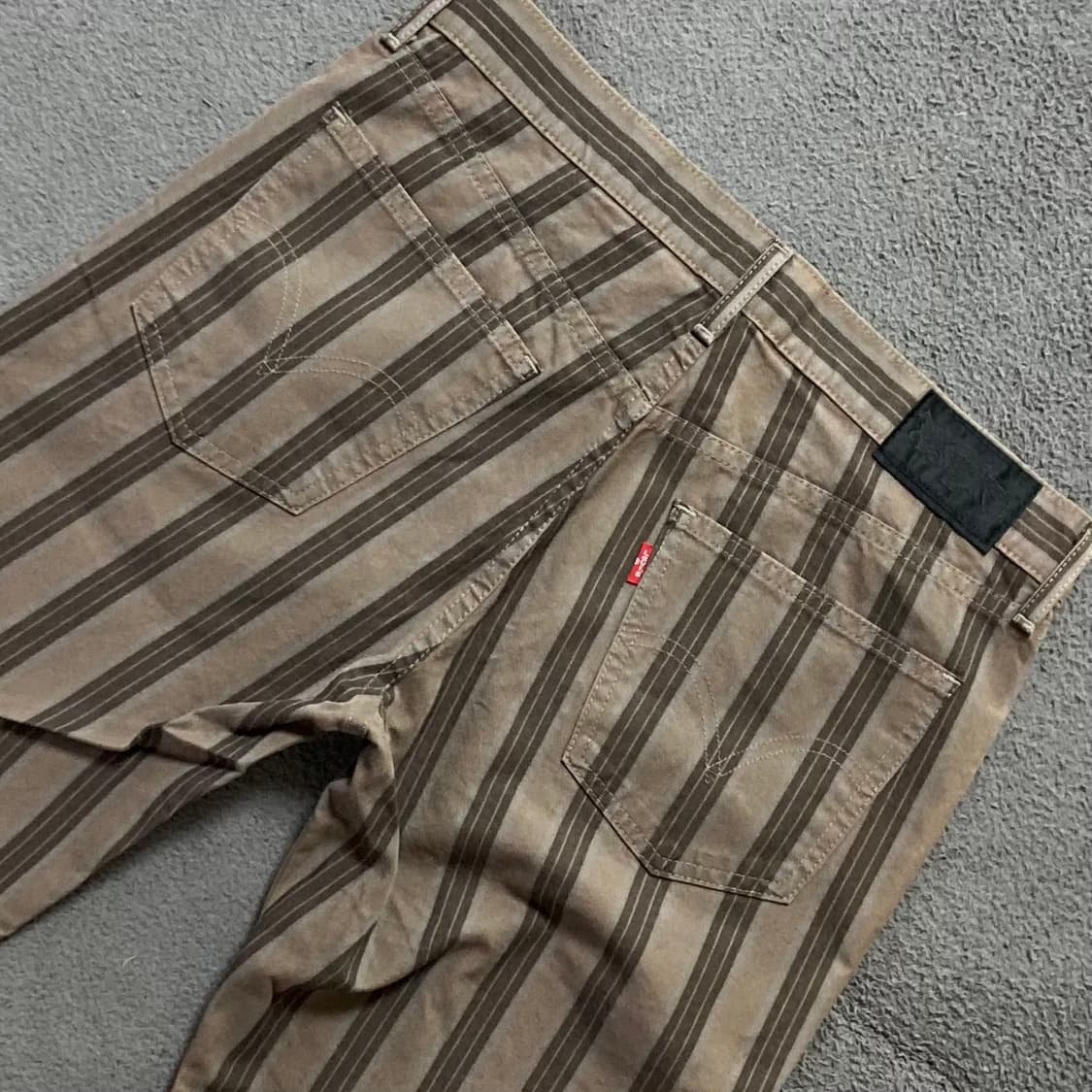 리바이스 스트라이프 브라운 코튼팬츠 SIZE 32 상품이미지4