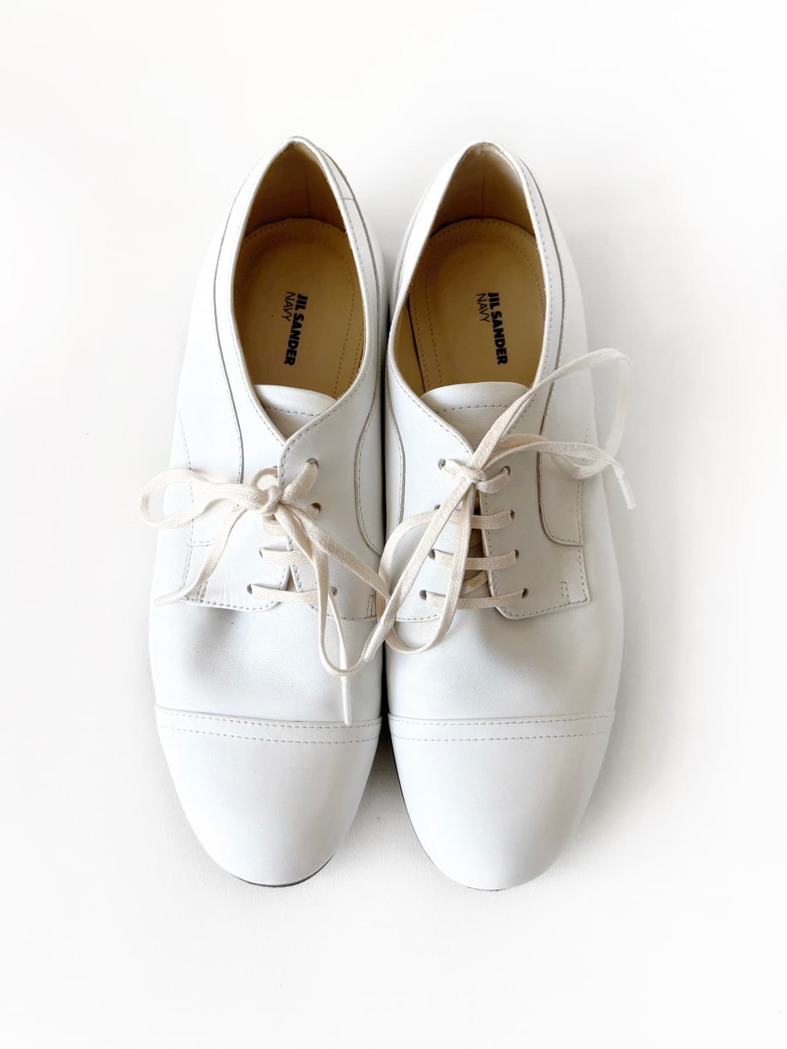 질샌더 화이트 레더 로퍼 상품이미지1