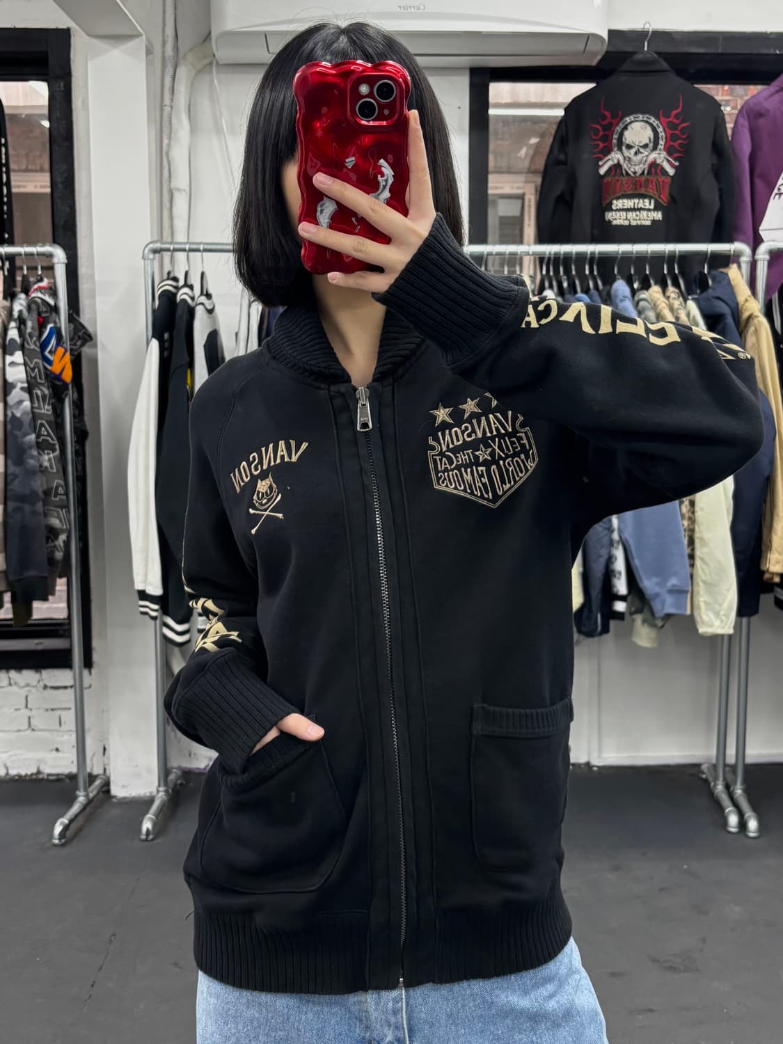 밴슨 레더 펠릭스 집업 자켓 상품이미지1