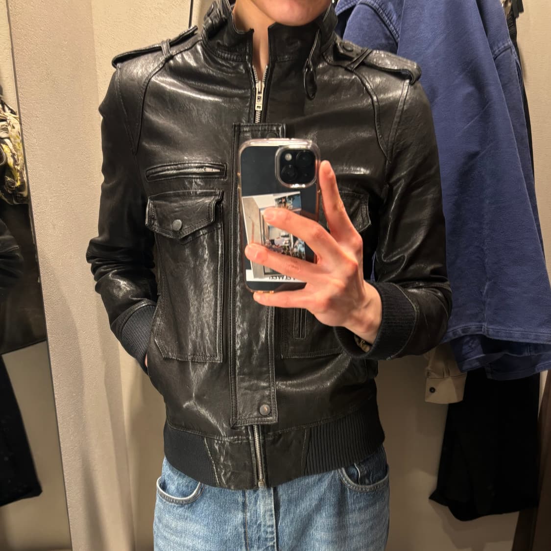 vtg lambskin m field jacket 상품이미지3