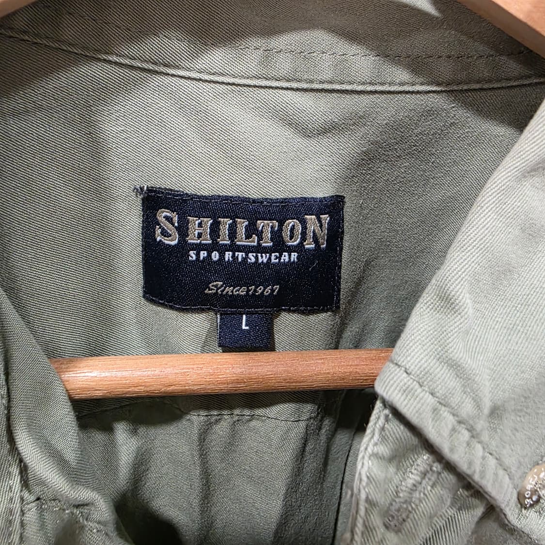 실턴(SHILTON) 배색 빈티지 코튼 셔츠 상품이미지2