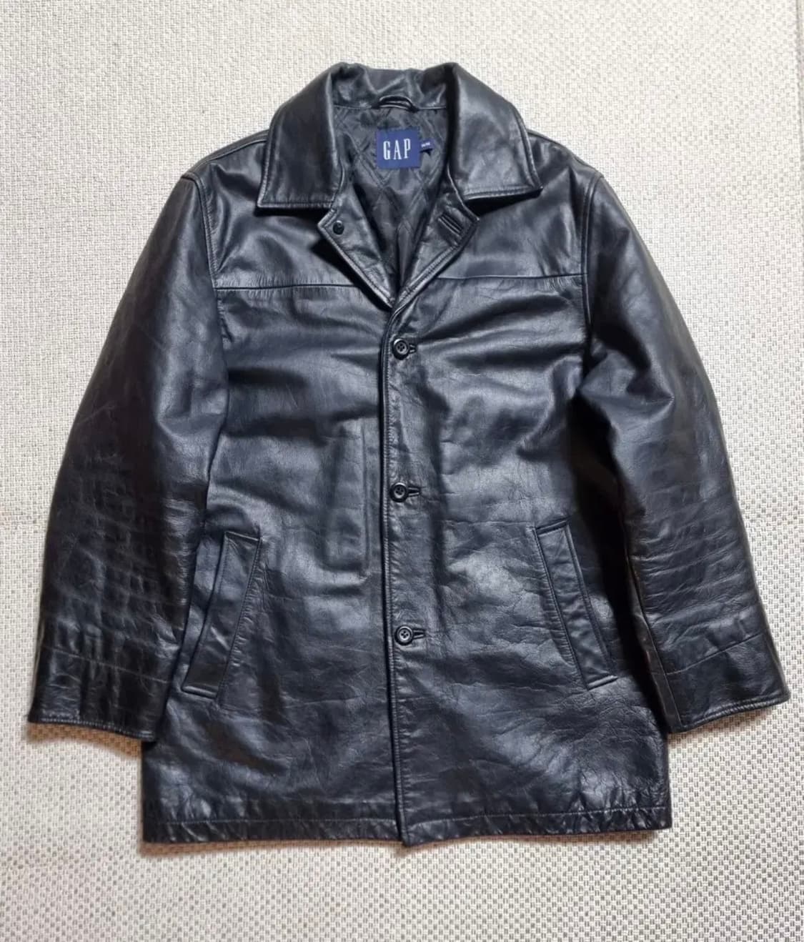 올드갭 old gap 레더 카코트 블랙 M 상품이미지1