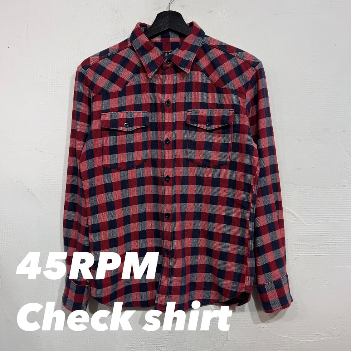 45rpm 체크 셔츠 상품이미지1